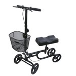 BodyMed Folding Knee Scooter with Dual Braking System and Basket