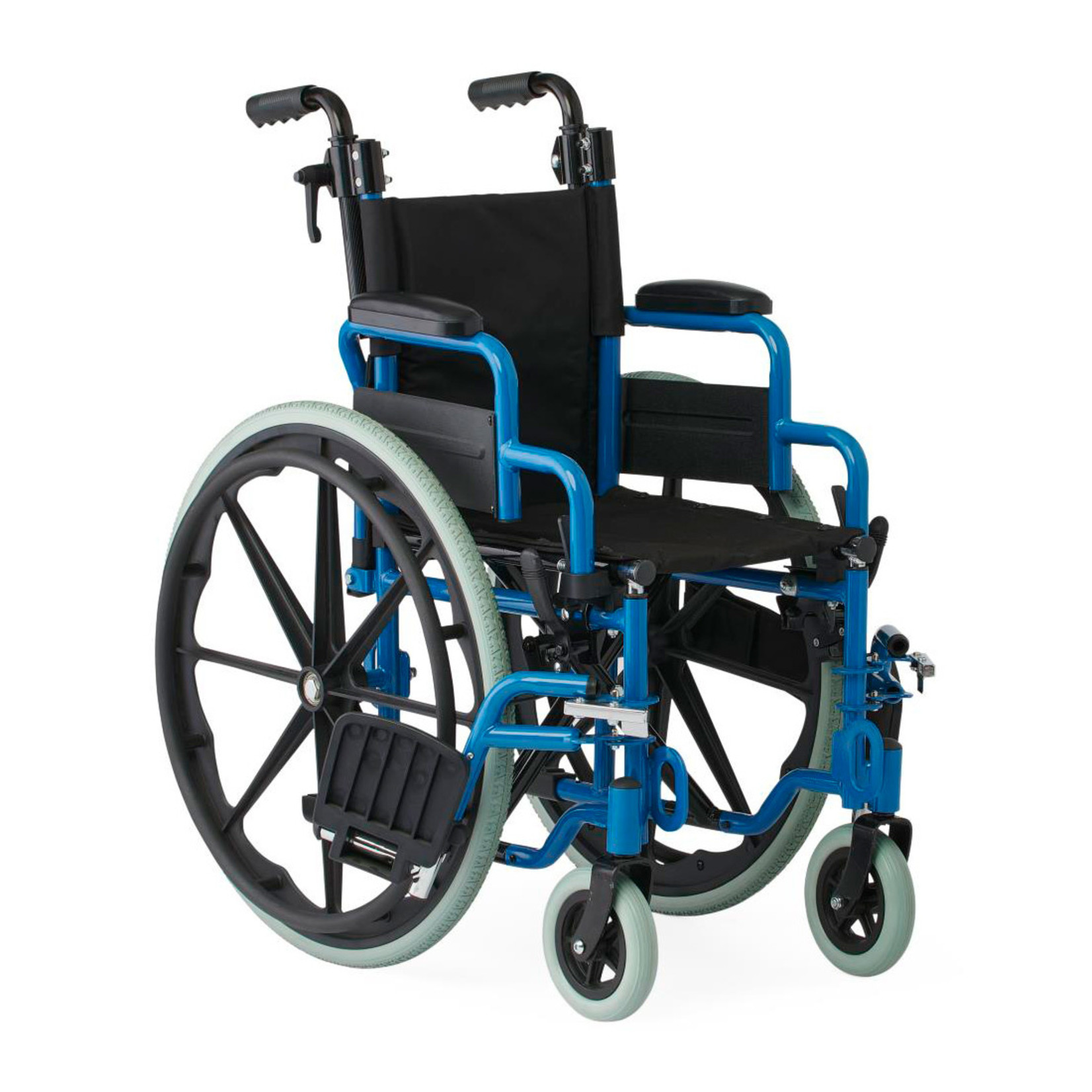 Medline Kidz Pediatric Wheelchair Blue 12 inch seat