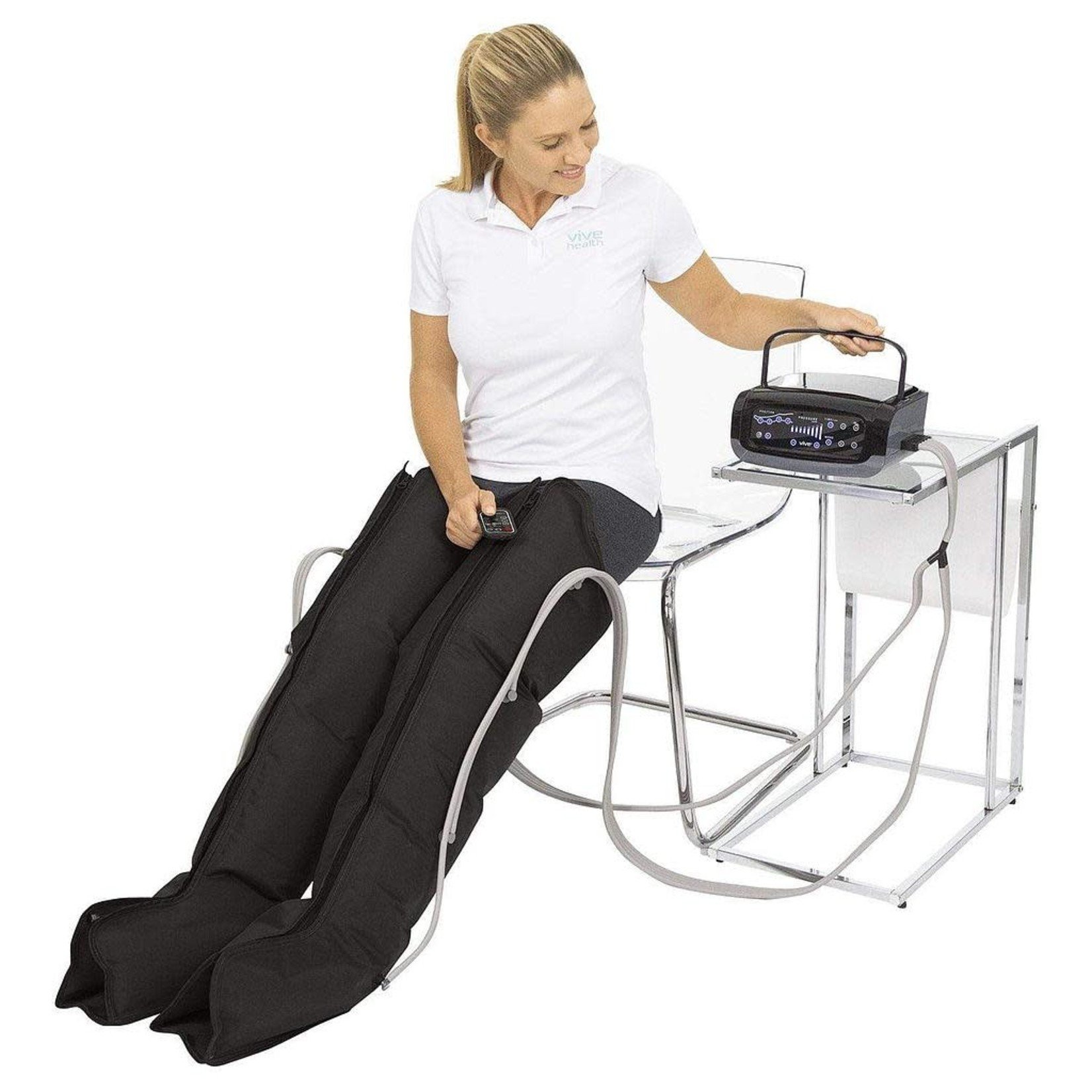  Vive Leg Recovery System for Athletes - Sequential Compression  Device SCD Machine for Lymphedema, Air Compression Massage, Circulation,  Relaxation, Swelling, Cramps, & Pain Relief (FSA HSA Approved) : Health &  Household