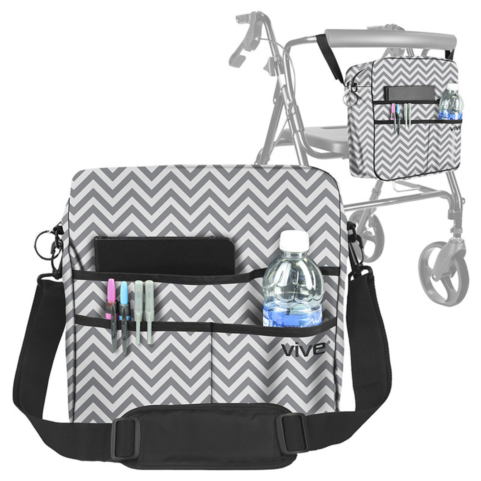 Vive Health Rollator Bag in Color Patterns