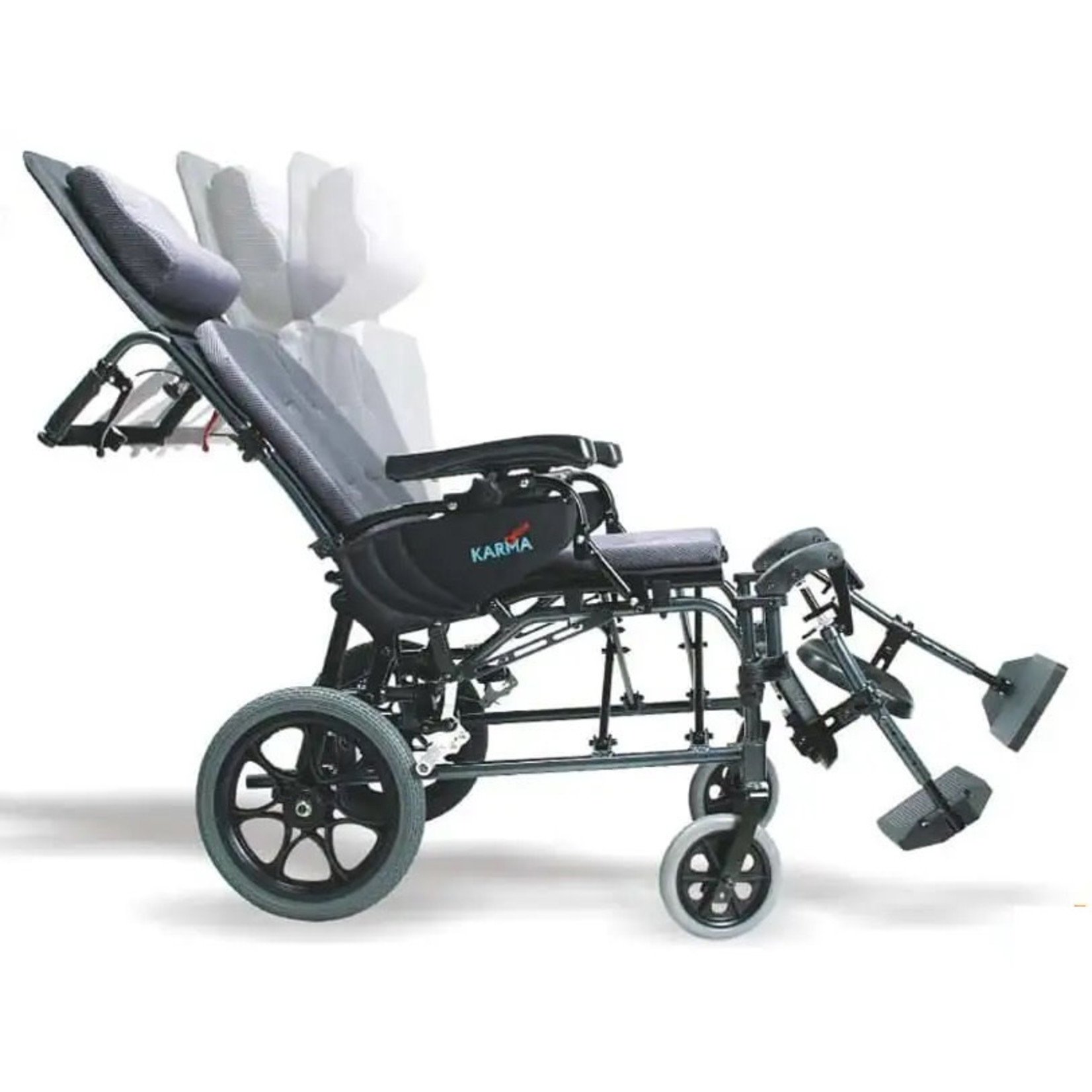 Karman MVP502 Lightweight Ergonomic Reclining Transport Wheelchair