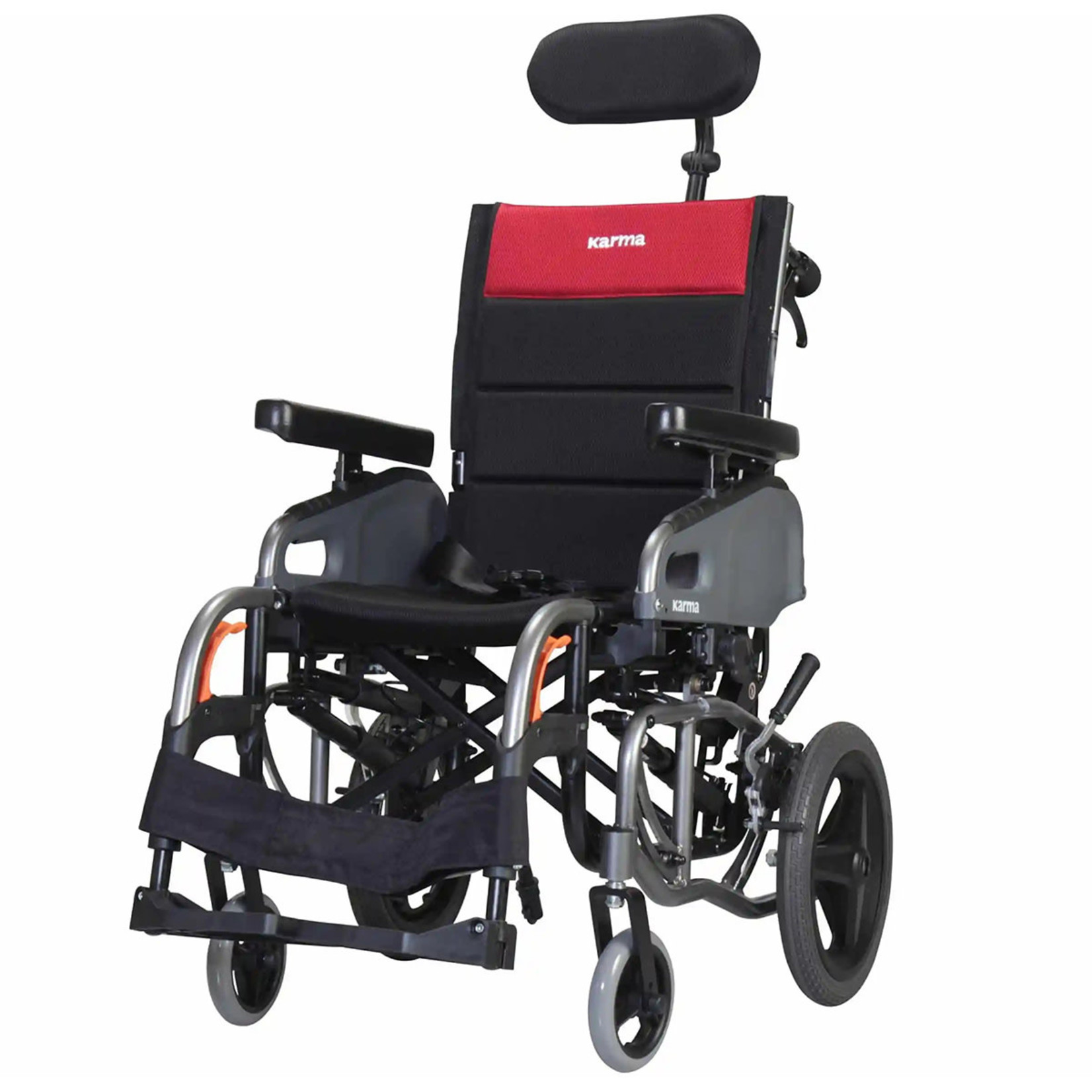 Karman VIP2 Tilt in Space Reclining Transport Wheelchair With Elevating Leg Rest