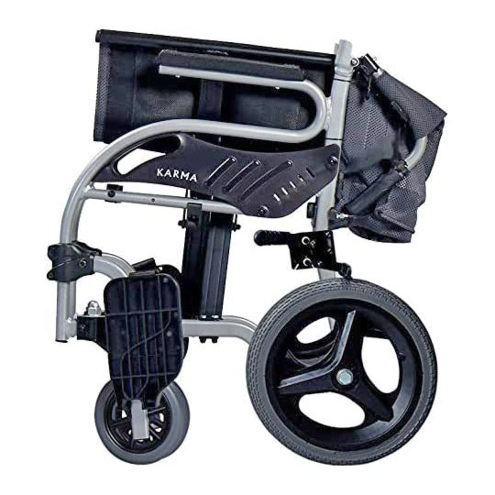 Karman Star 2 Stylish Transport Light Weight with Fixed Arm and Swing Away Footrests Quick Release Axles