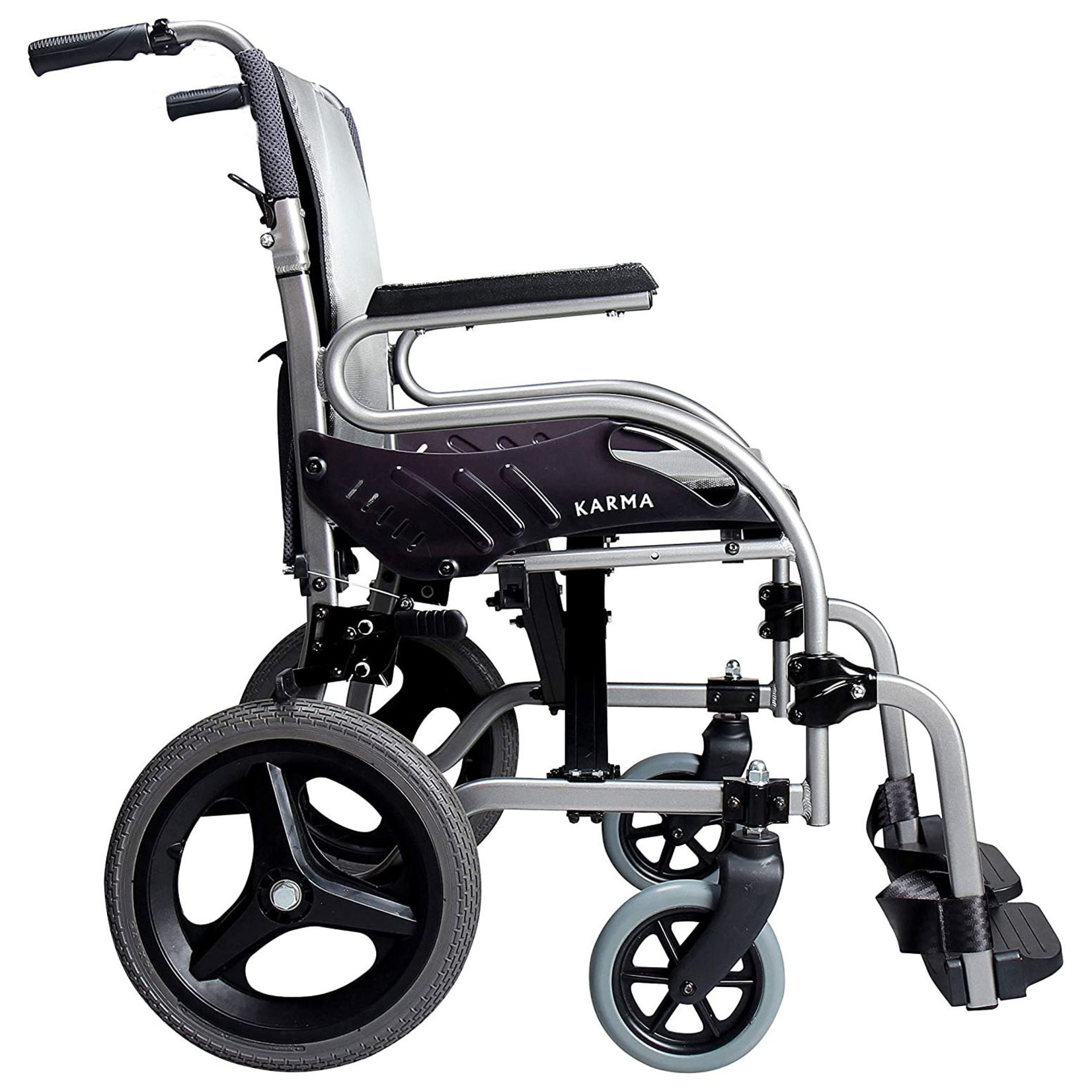 Karman Star 2 Stylish Transport Light Weight with Fixed Arm and Swing Away Footrests Quick Release Axles