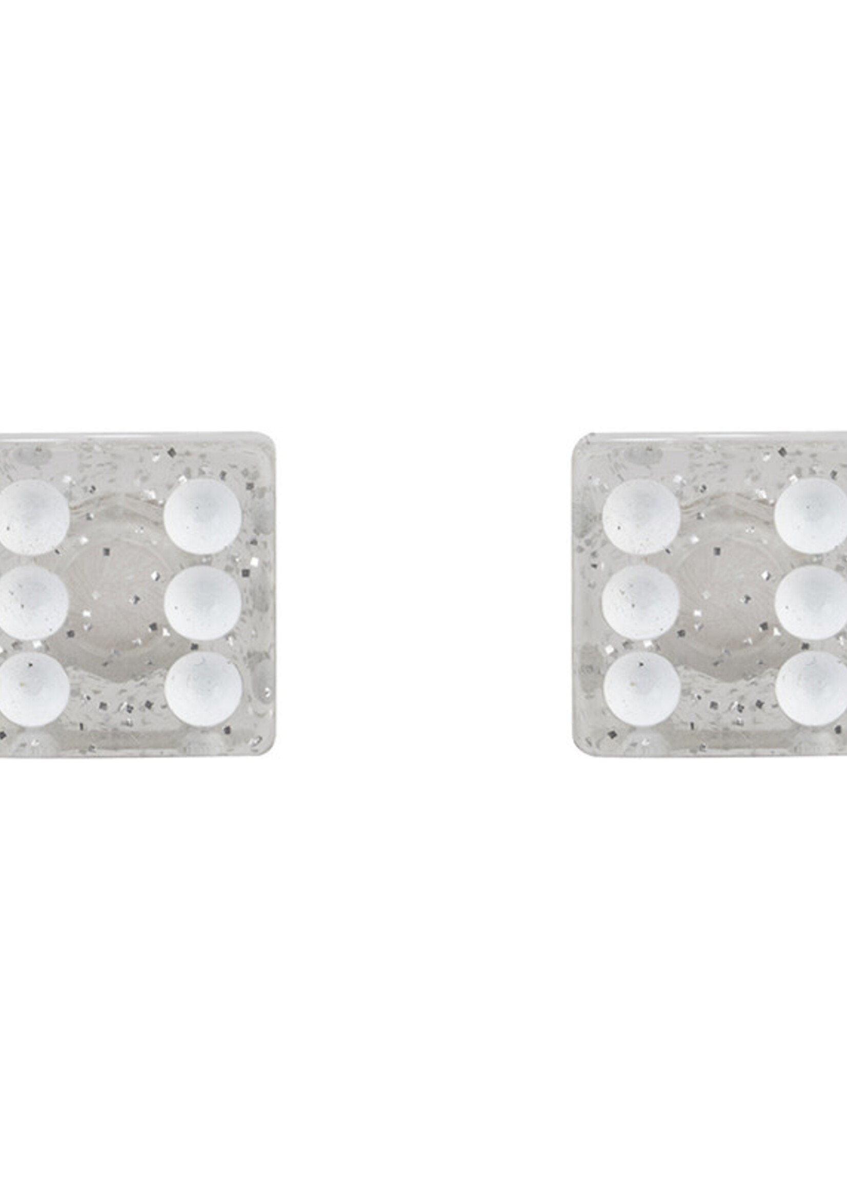 TRIK TOPZ VALVE CAPS TRIKTOPZ DICE-GLITTER SIL 1pr/PK