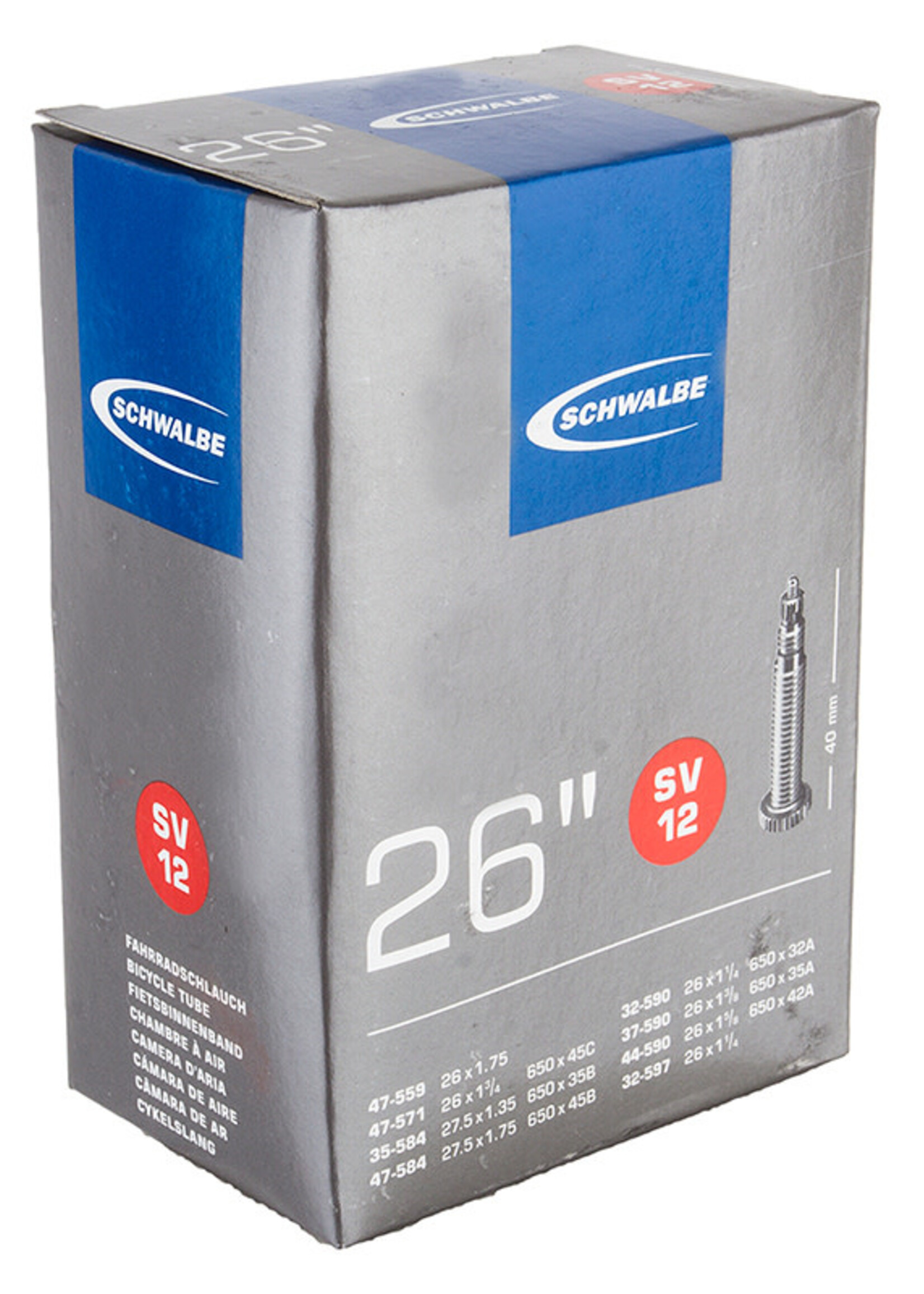 SCHWALBE TUBE SCHWALBE 26 559/597x32/47 PV 40mm