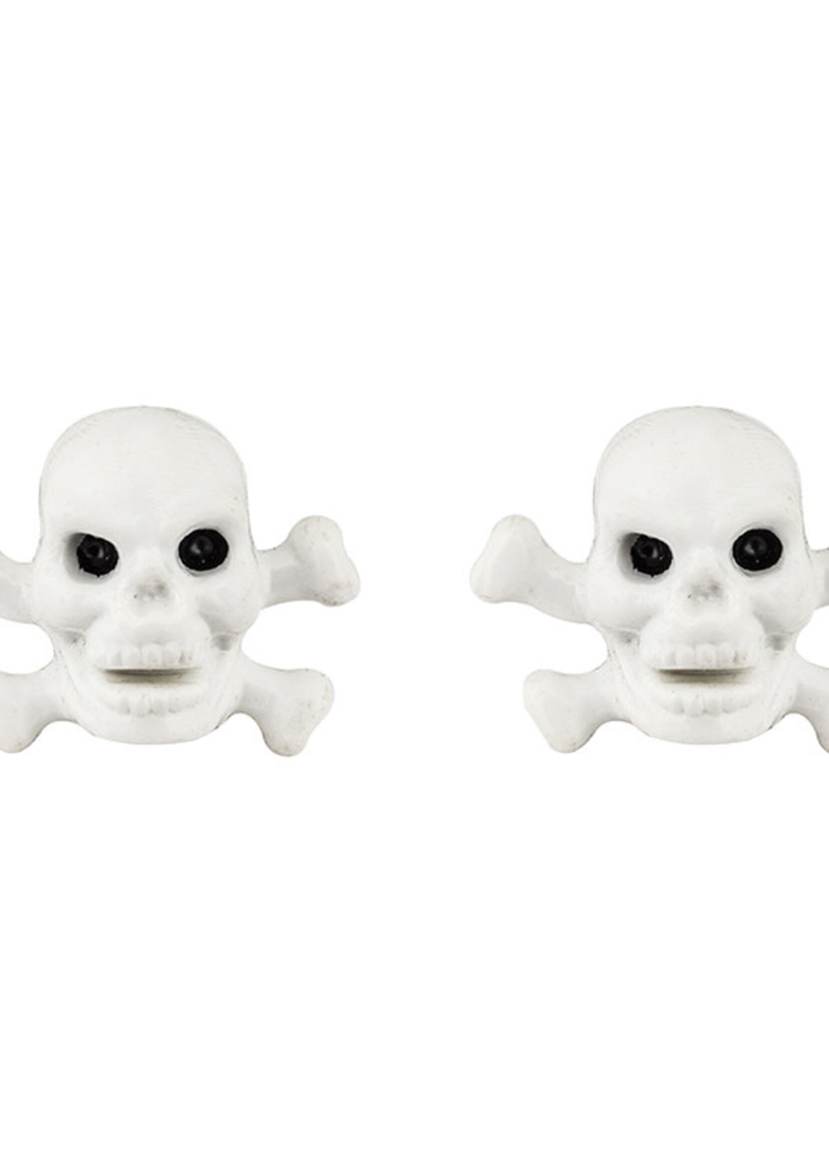 TRIK TOPZ VALVE CAPS TRIKTOPZ SKULL/BONE WHT 1pr/PK