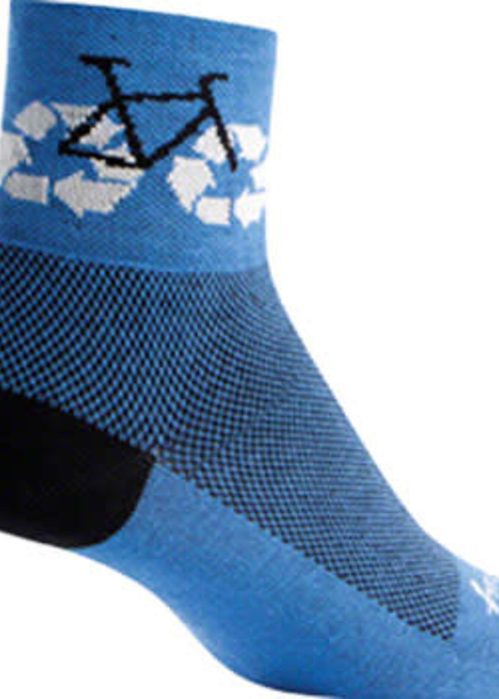 SockGuy SockGuy Classic Recycle Socks - 3 inch, Blue, Large/X-Large