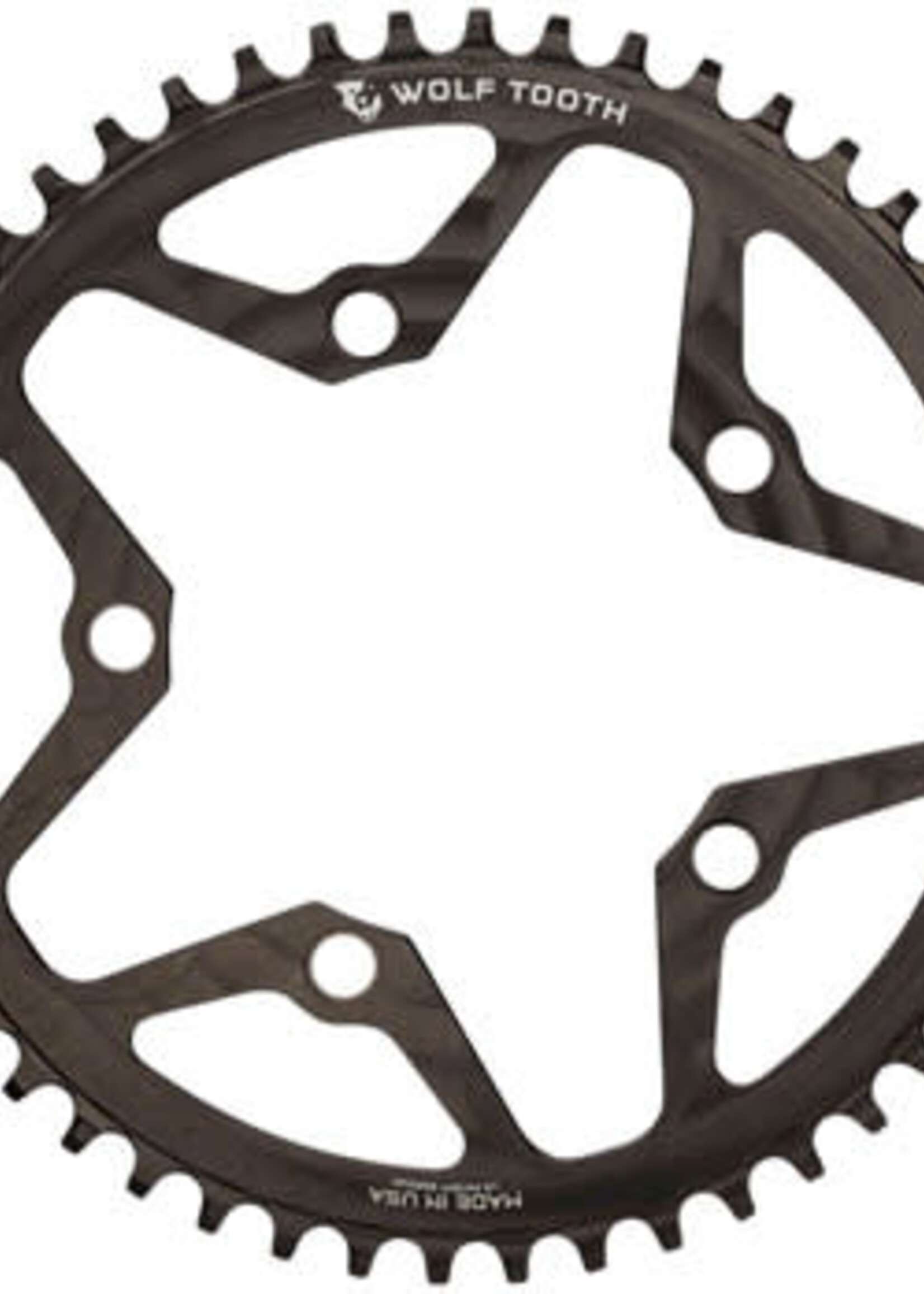 Wolf Tooth Wolf Tooth 110 BCD Cyclocross and Road Chainring - 50t, 110 BCD, 5-Bolt, Drop-Stop, 10/11/12-Speed Eagle and Flattop Compatible, Black