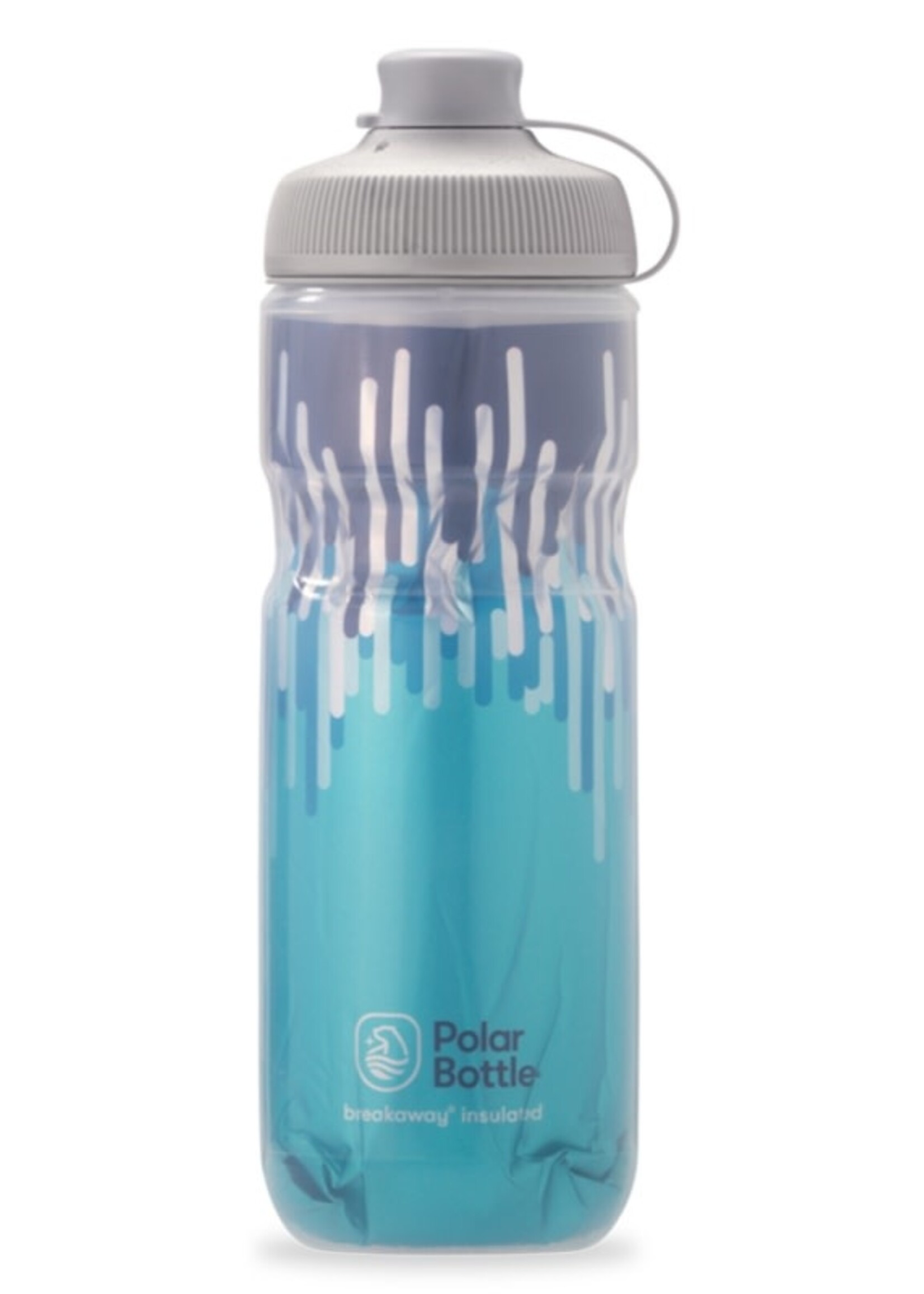 POLAR BOTTLE POLAR BREAKAWAY MUCK INSULATED 20oz ZIPPER SLATE-BU/TURQ