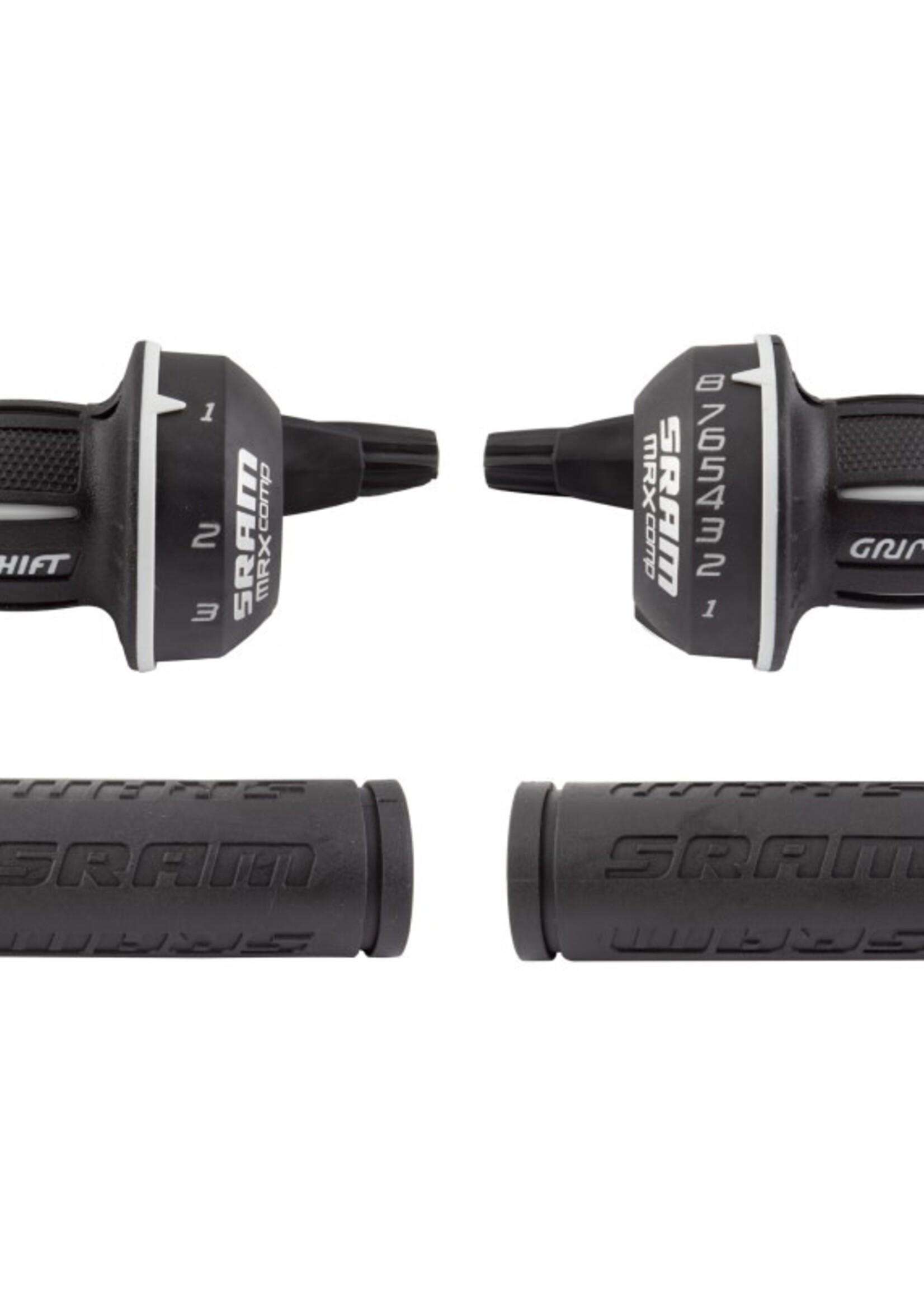 SRAM SRAM MRX Comp Shifter Set 8 Speed Rear Microfriction Front, Includes Stationary Grips