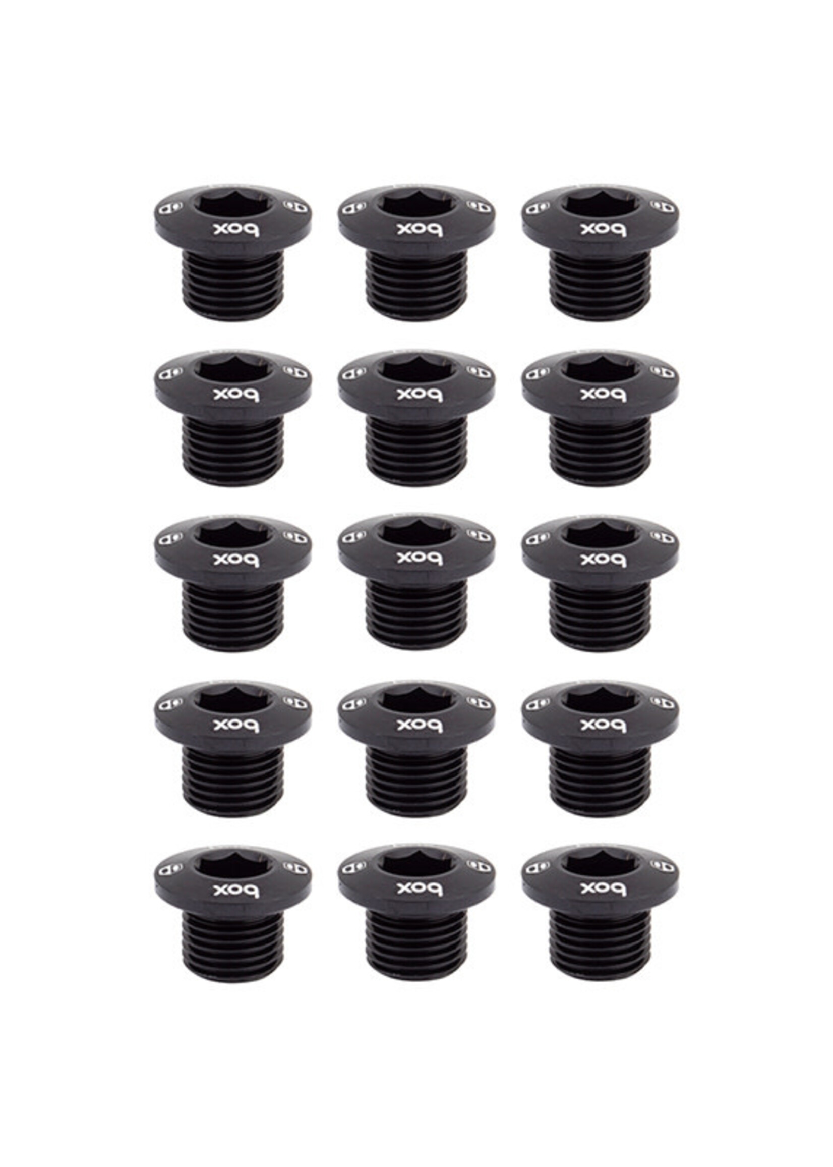 Box CHAINRING BOLT SET BOX ONE 7075 ALY 15pc BK