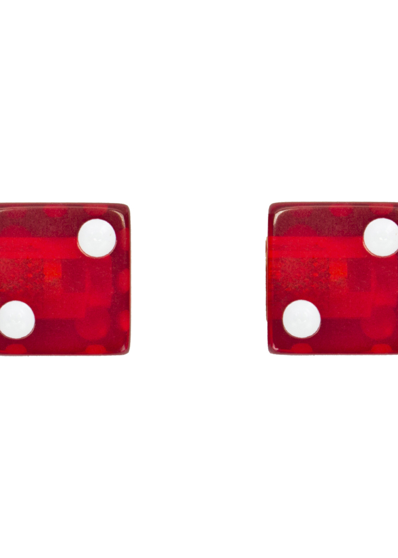 TRIK TOPZ VALVE CAPS TRIKTOPZ DICE CLR-RD 1pr/PK