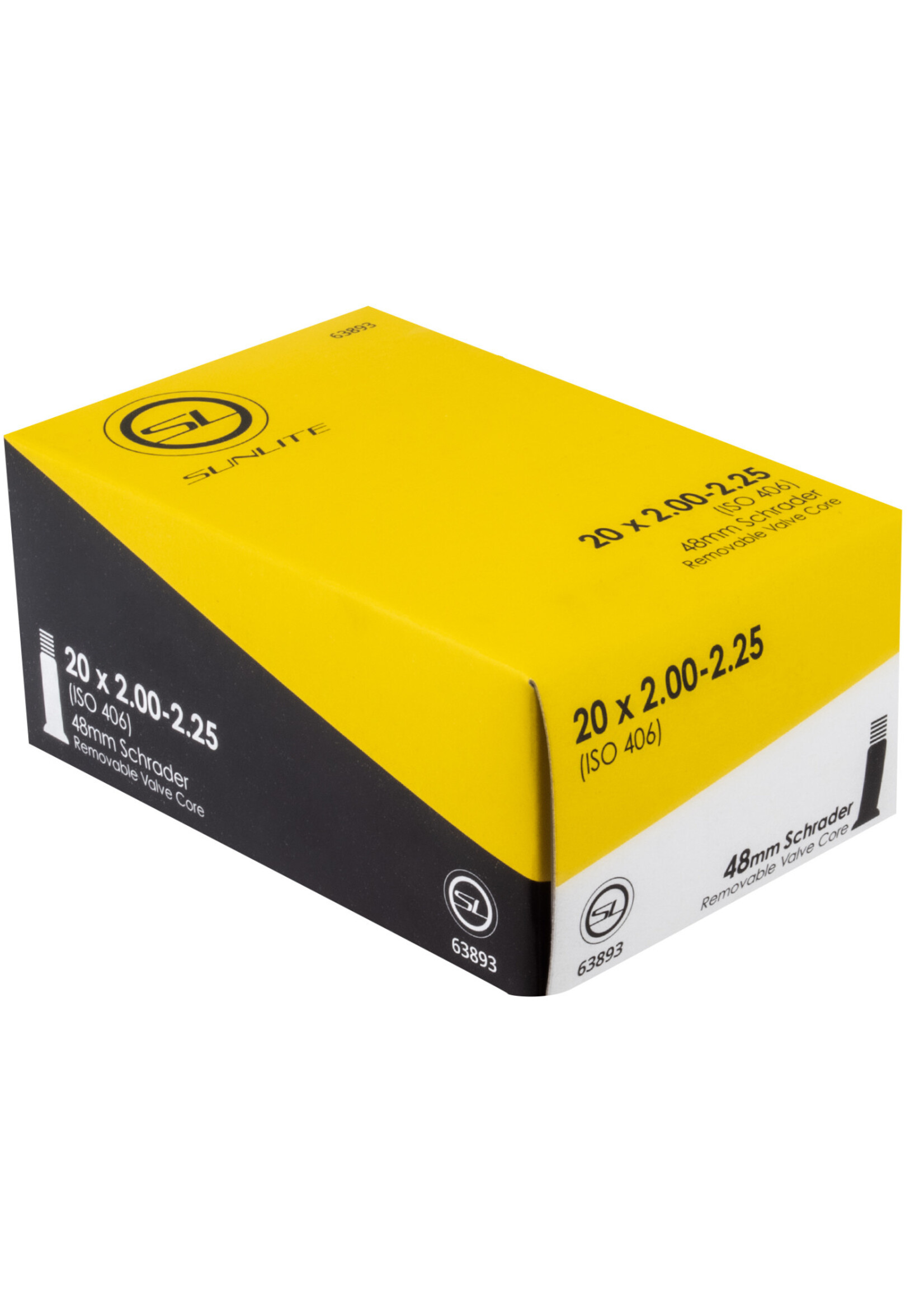 Sunlite 20x2.0-225 Schrader Tube w/48mm valve
