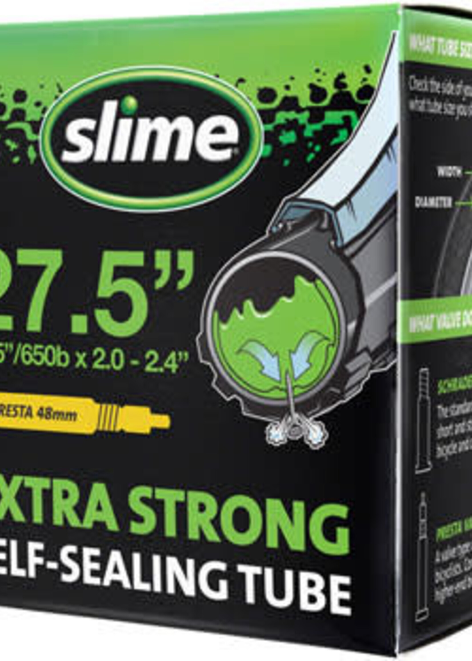SLIME Slime Self-Sealing Tube 27.5" x 2.0-2.4", 32mm Presta Valve