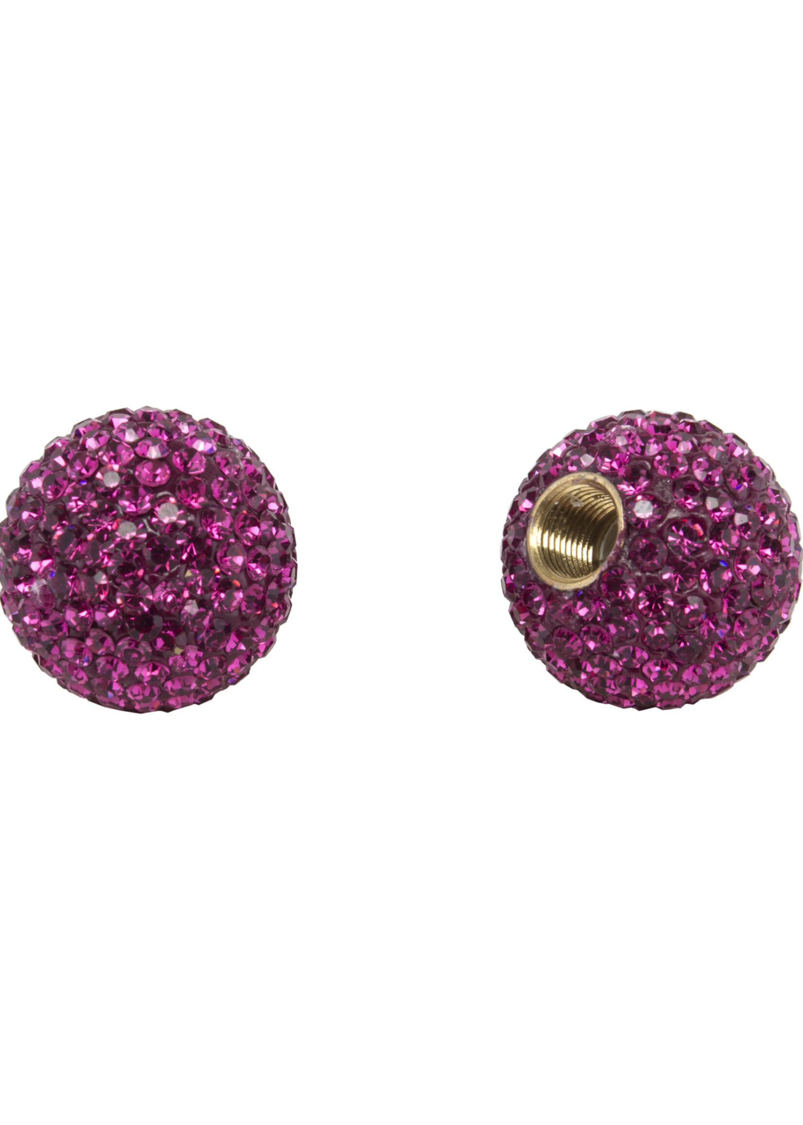 CRUISER CANDY VALVE CAPS C-CANDY BLING CRYSTAL FUCSIA