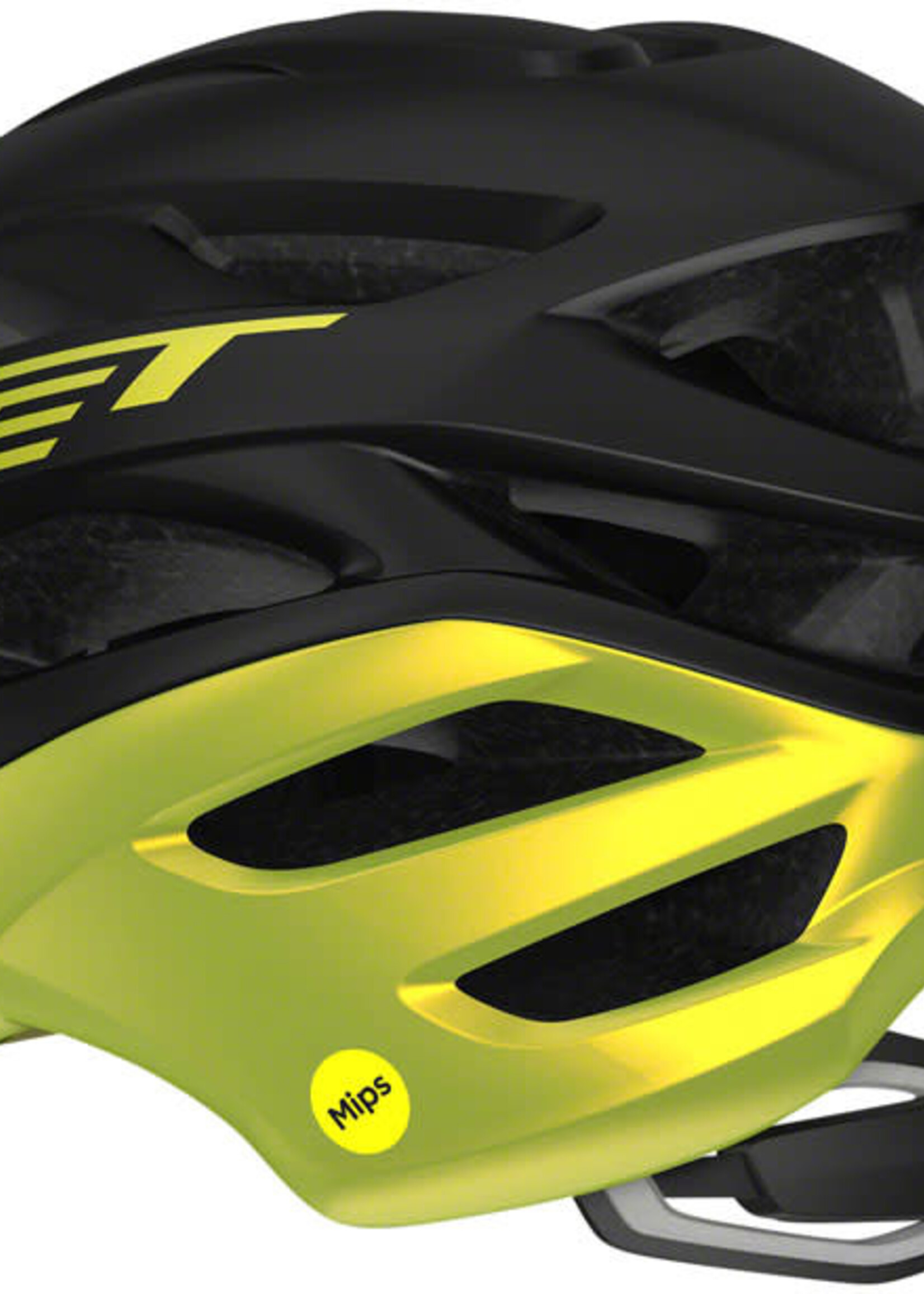 MET Helmets MET Estro MIPS Helmet - Black/Lime Yellow Metallic Glossy Large