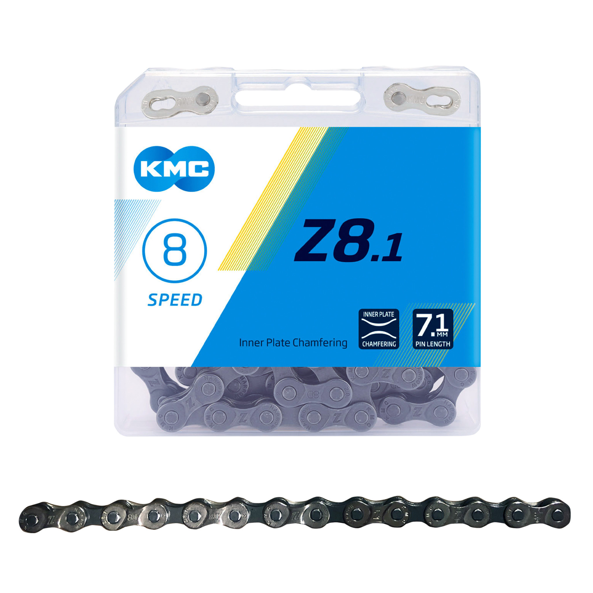 July chinさま専用ページ CHAIN KMC Z8.1 INDEX 8s SL/GY 116L - Rider's Friend