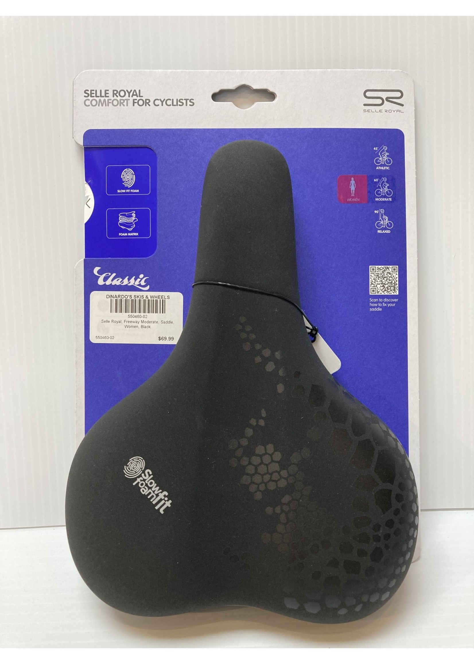 BIKE SEAT- SELLE ROYAL FREEWAY WOMEN'S BLACK BIKE SADDLE