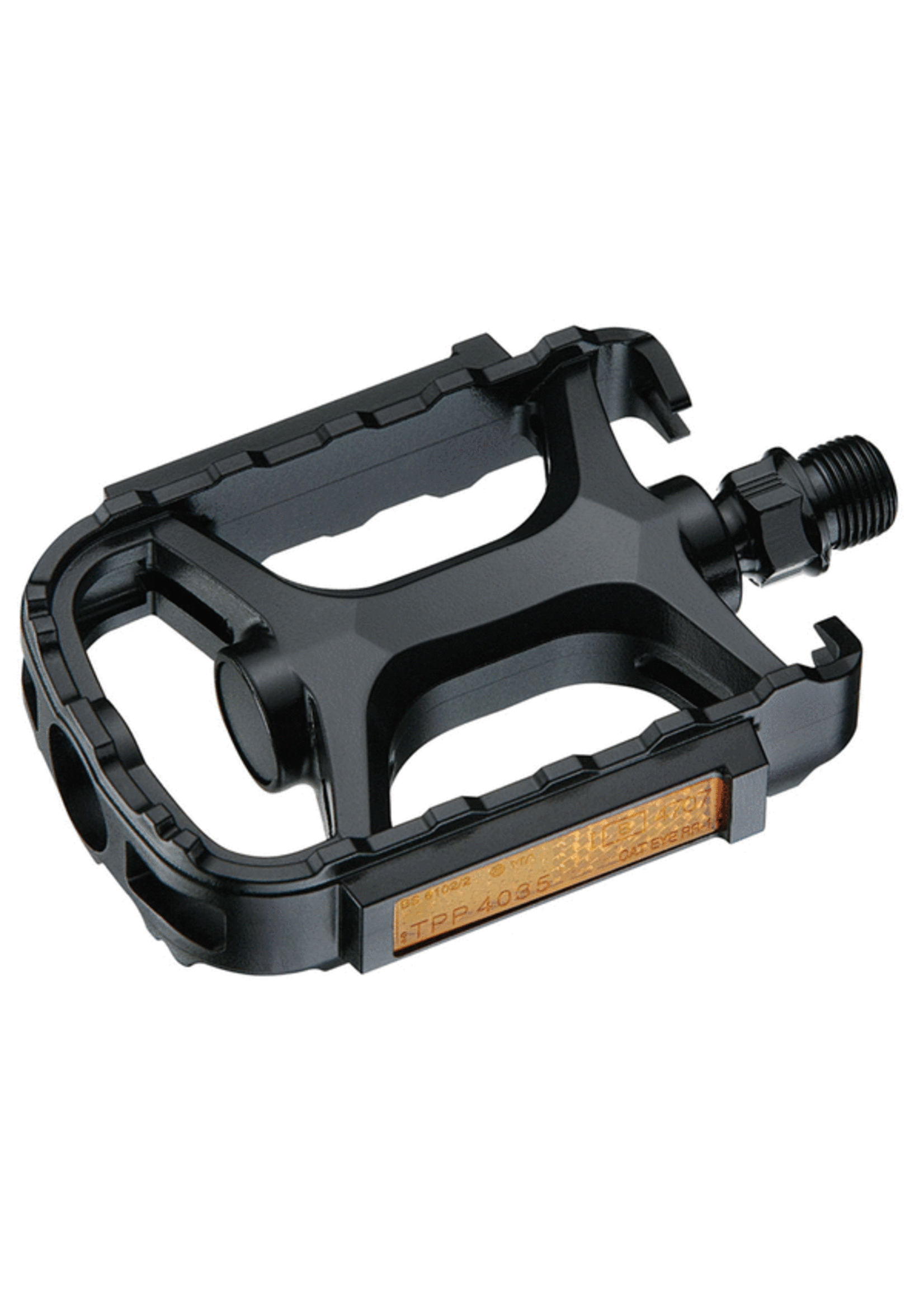 49N TREKKING 9/16" AXLE FLAT BLACK BIKE PEDAL