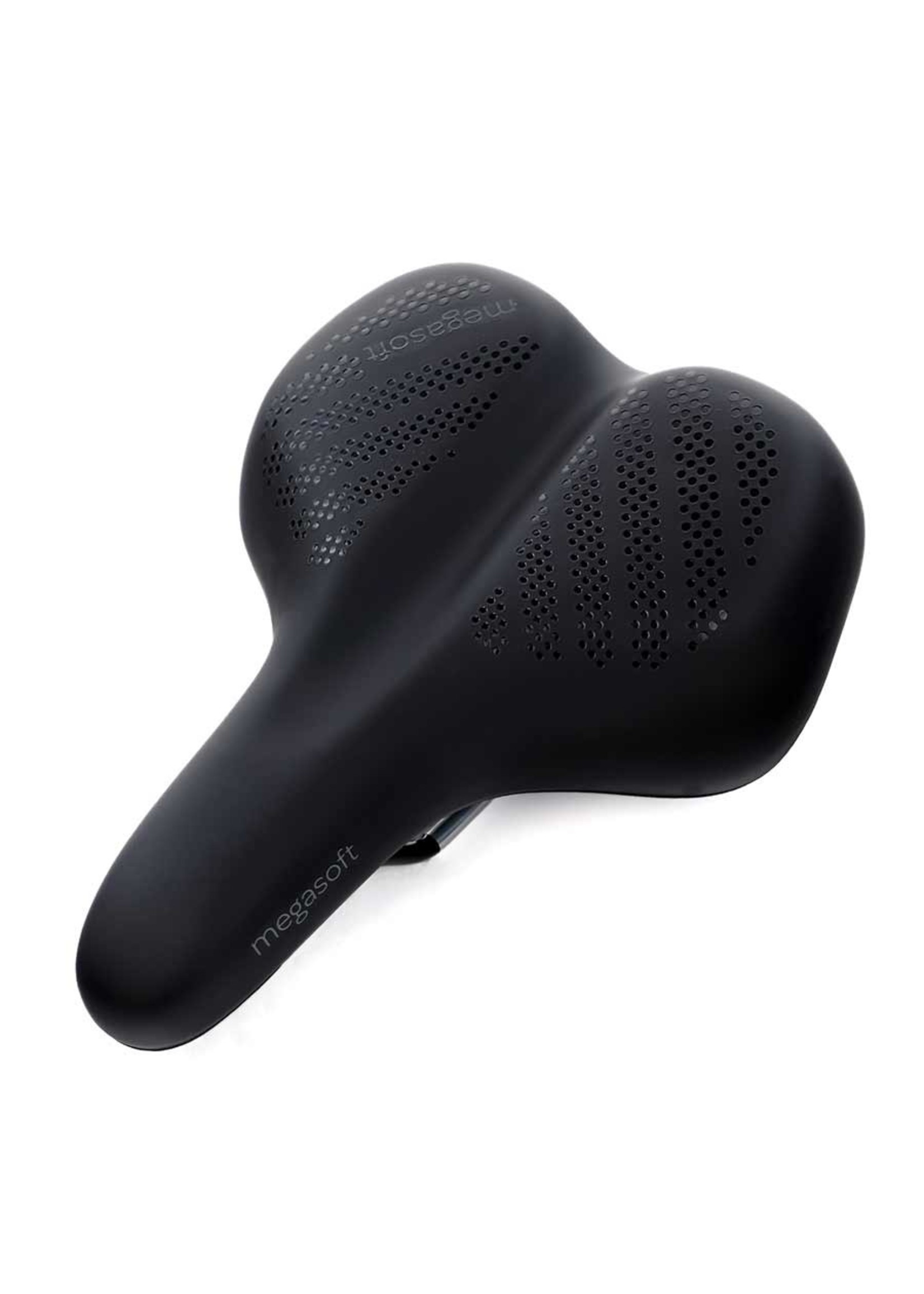 BIKE SEAT- MEGASOFT RECREATIONAL 260X200MM BLACK BIKE SADDLE