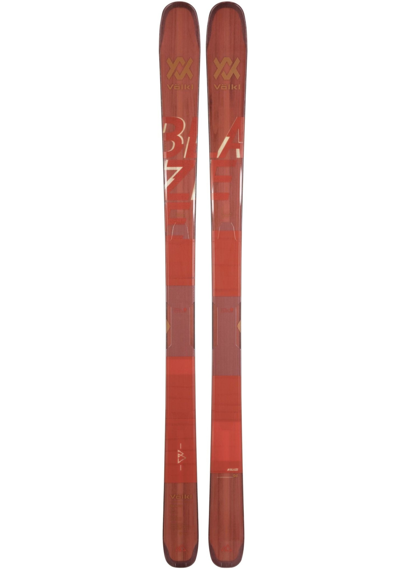 VOLKL BLAZE 94 SKIS w/o bindings