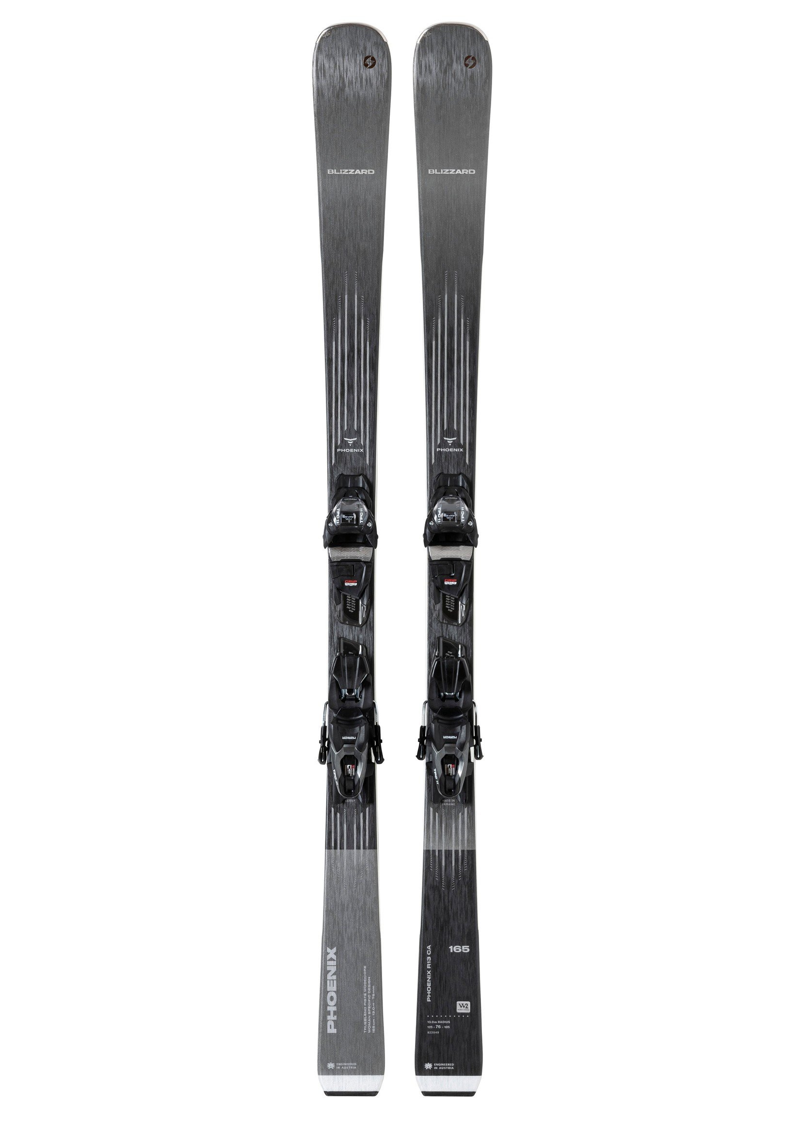 BLIZZARD BLIZZARD PHOENIX R13 CA SKIS w/TPC 11 bindings BLACK