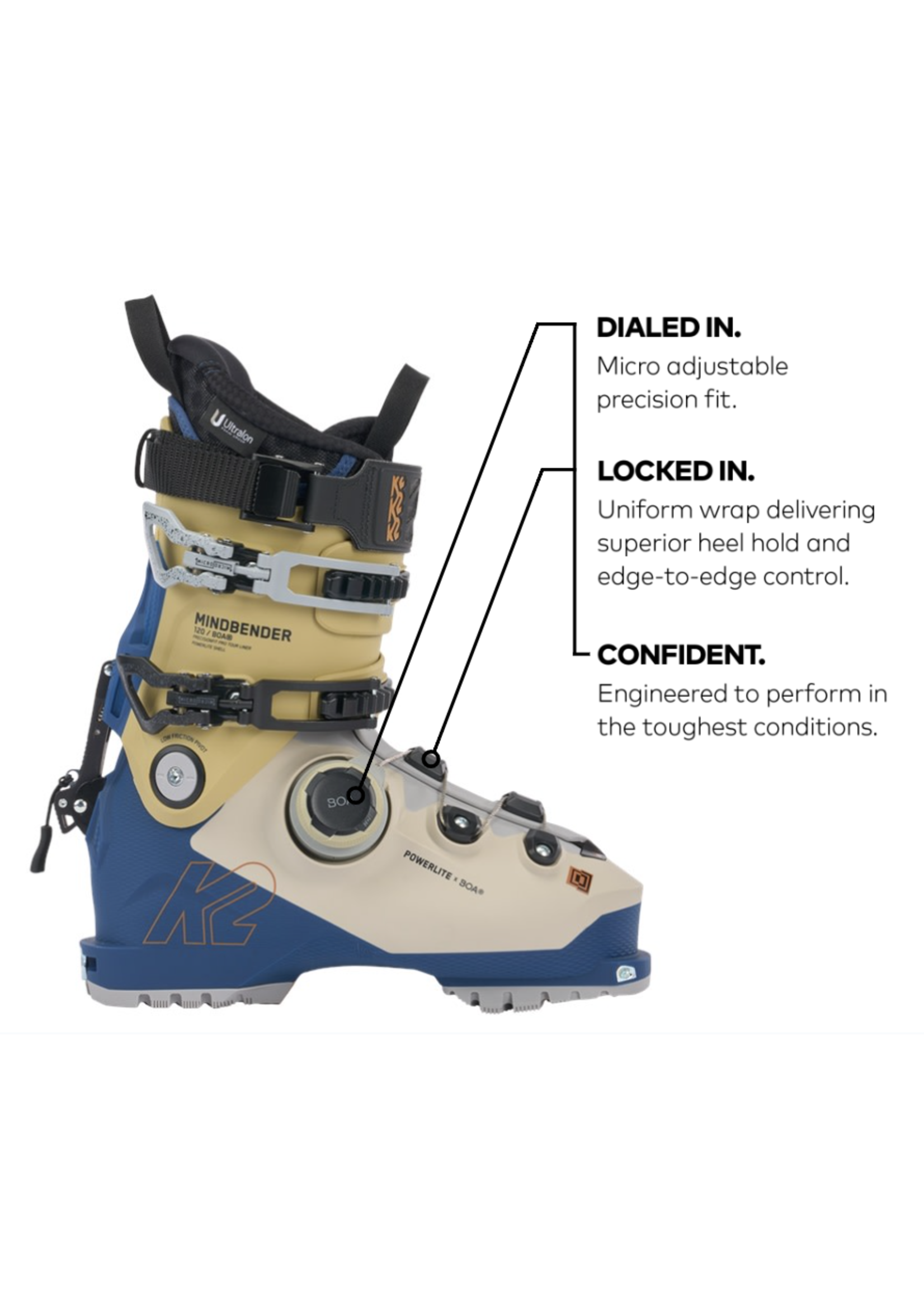 K2 K2 MINDBENDER SKI BOOTS  MV 120 BOA FIT SYSTEM