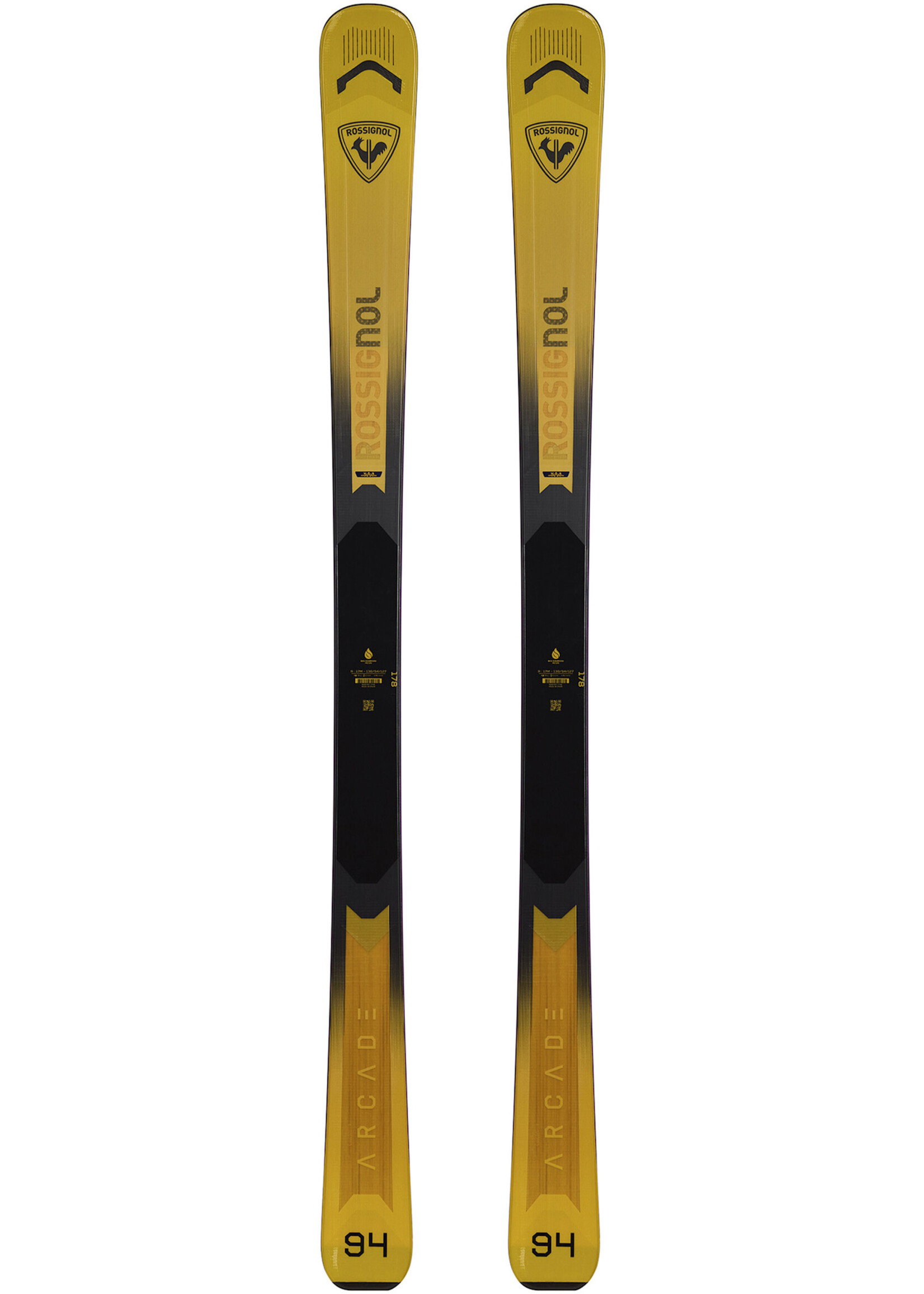 ROSSIGNOL ROSSIGNOL ARCADE 94 OPEN SKIS without bindings