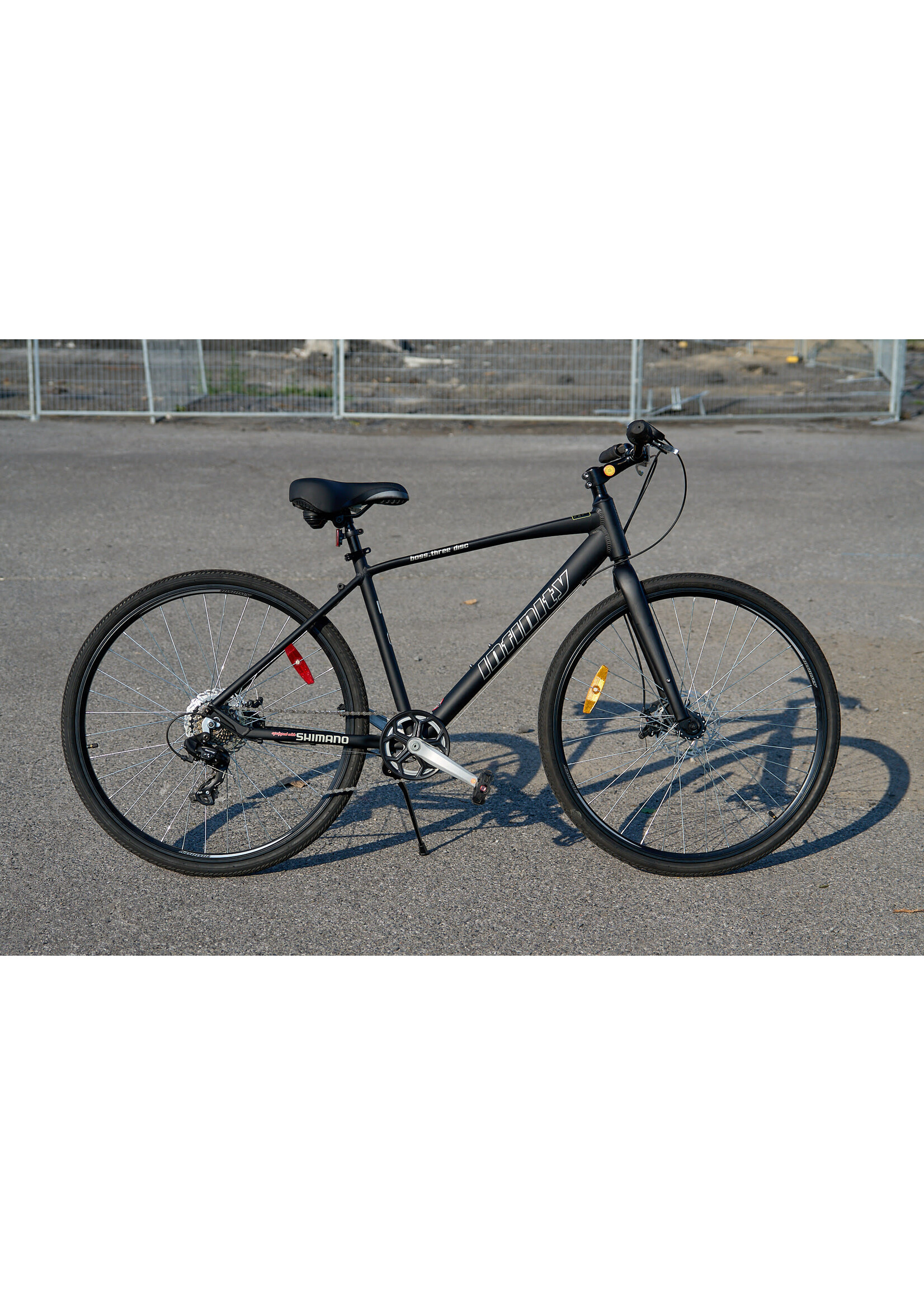 INFINITY BOSS THREE DISC RIGID 7 SPEED M HYBRID BIKE BLACK
