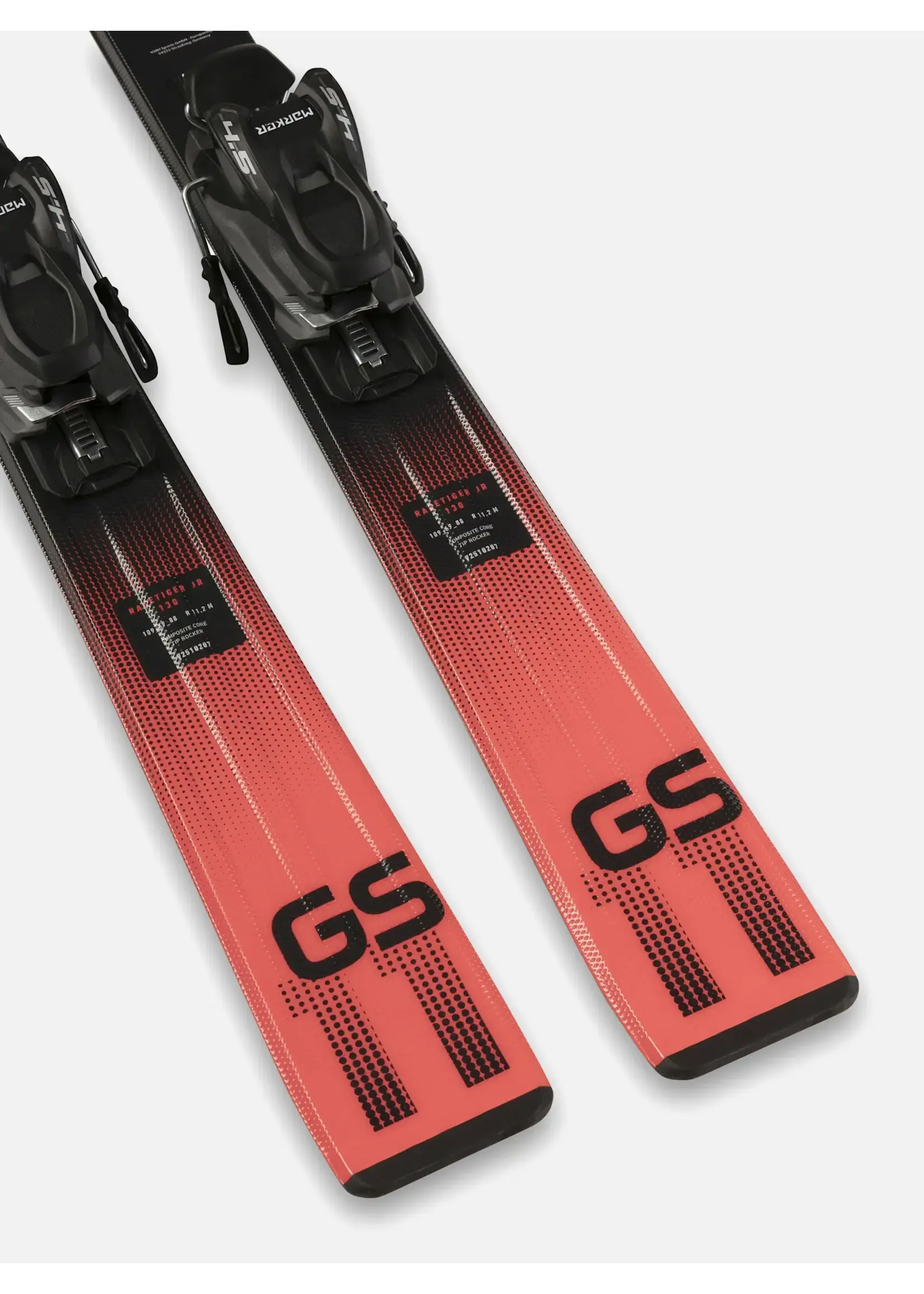 VOLKL RACETIGER JR RED SKIS w/