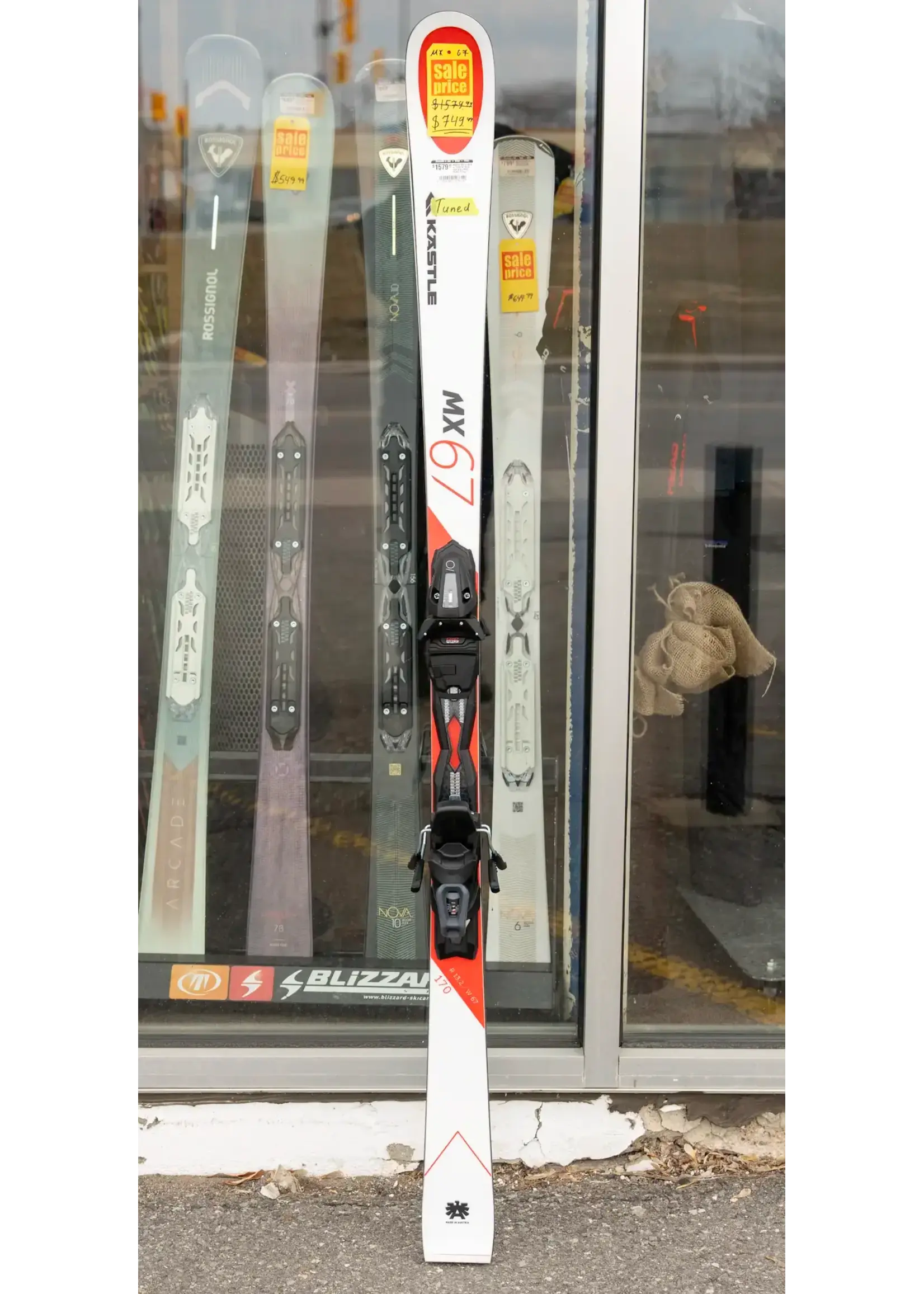 KASTLE KASTLE MX 67 SKIS w TYROLIA PR10 bind & ALLRIDE PLATE 170cm