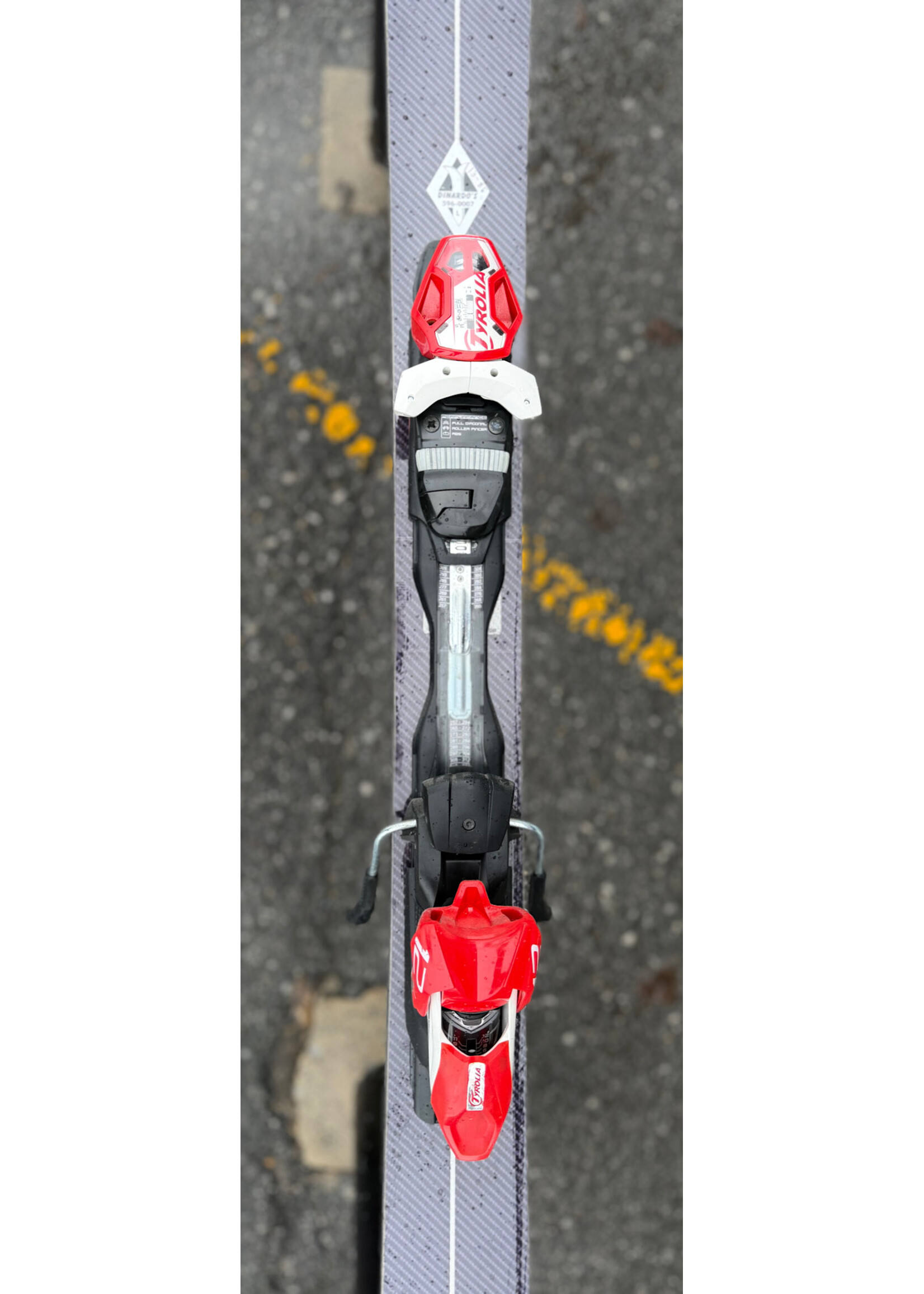 FOLSOM CUSTOMS BY DINARDO'S SKIS 168CM w/TYROLIA PRD 12 bindings RED