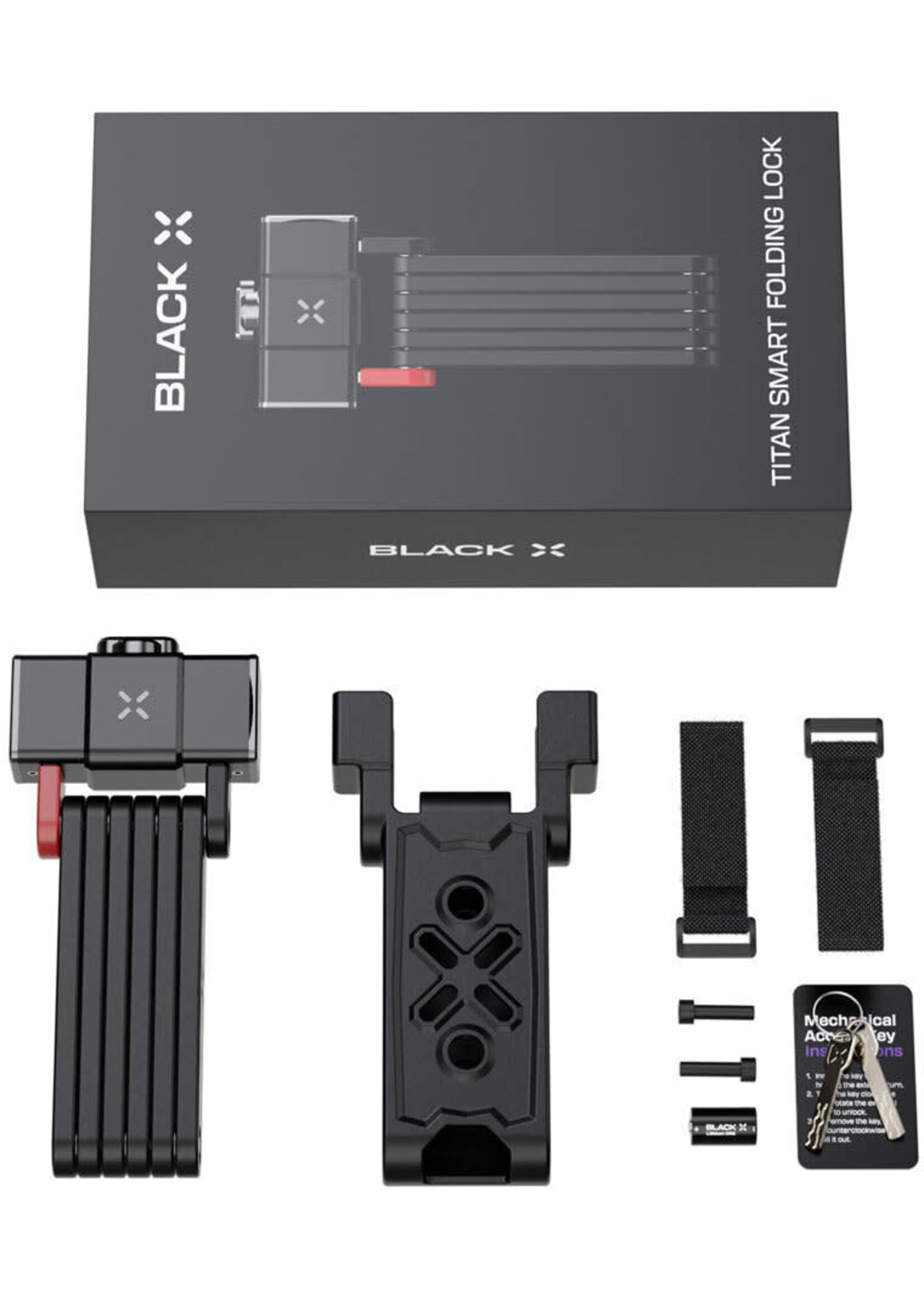 Black X BLACK X TITAN SMART FOLDING LOCK 79CM - BIKE LOCK