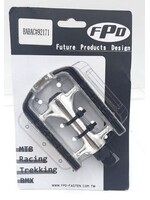 BBC / FPD BIKE PEDALS - 9/16 SILVER ALLOY RUBBER TOP