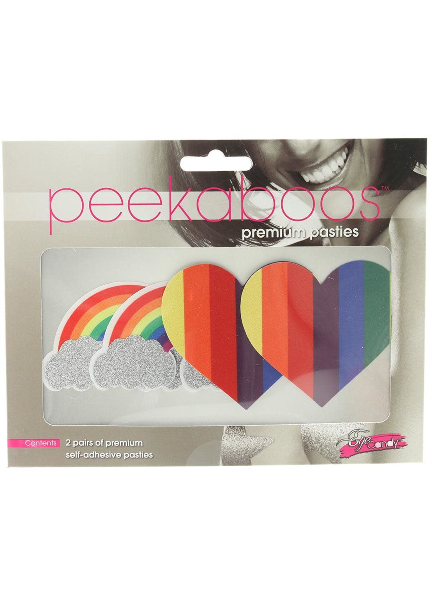 Pride Glitter Rainbows & Hearts Nipple Pasties