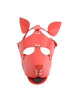 Leather Puppy Face Harness - Restraint  in Red