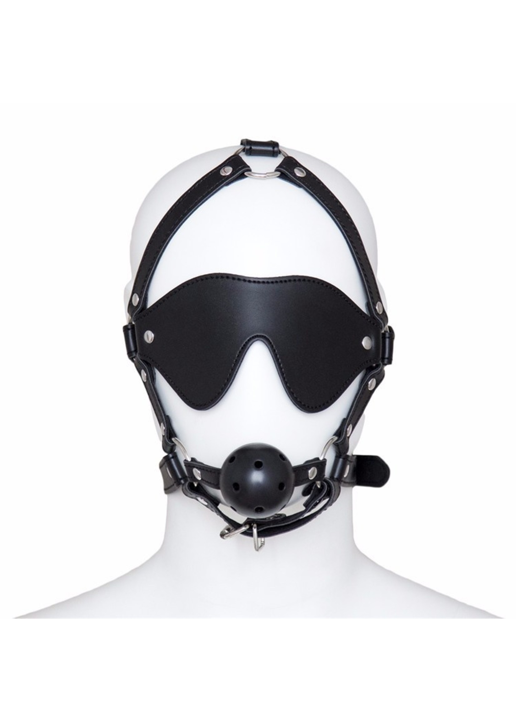 Leather Face Harness w Gag Ball