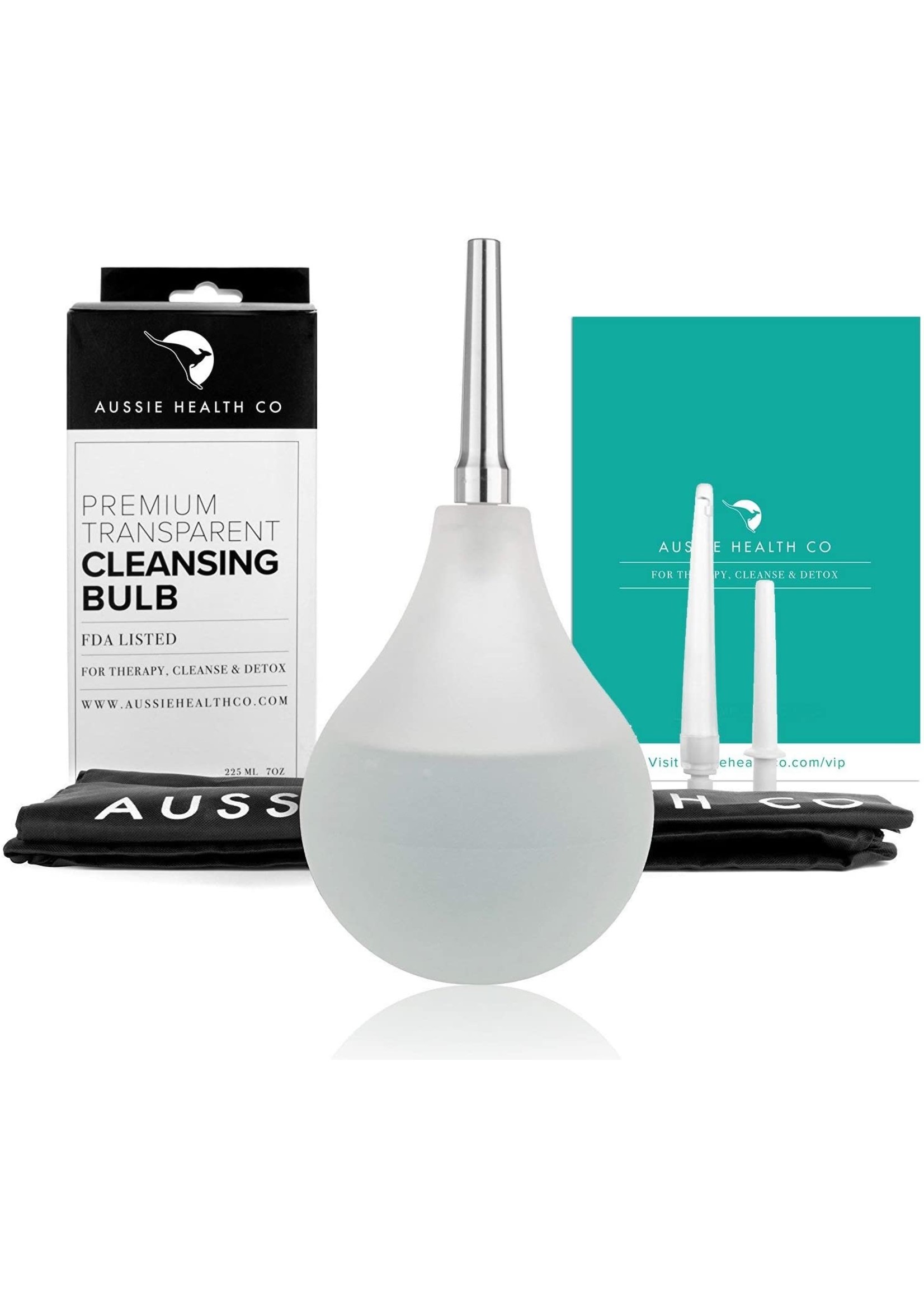 Aussie Health Co Clear Enema Bulb Kit - 7 oz Anal Douche