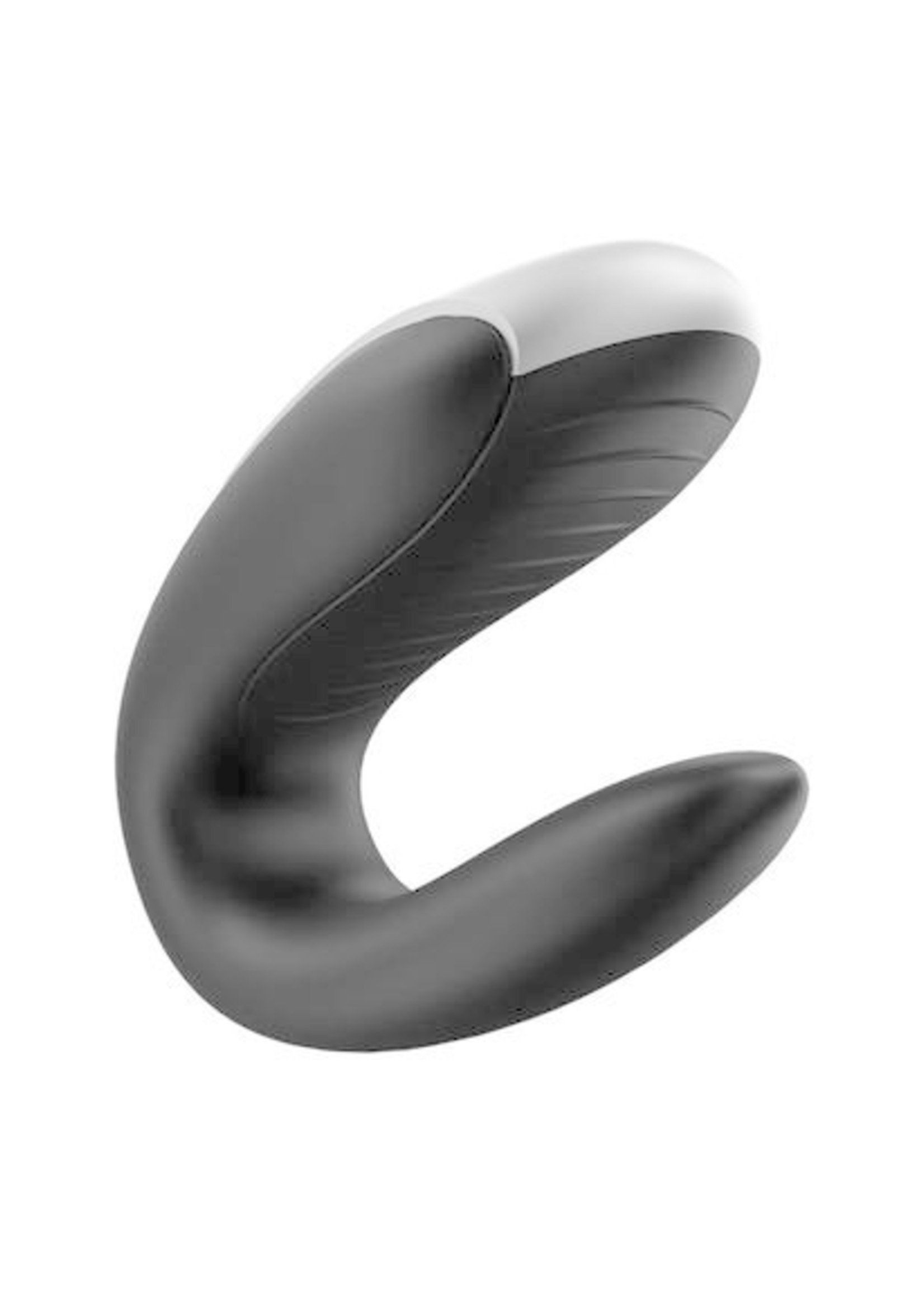 Satisfyer Double Fun Silicone Rechargeable Dual Vibrator with Remote Control - Black