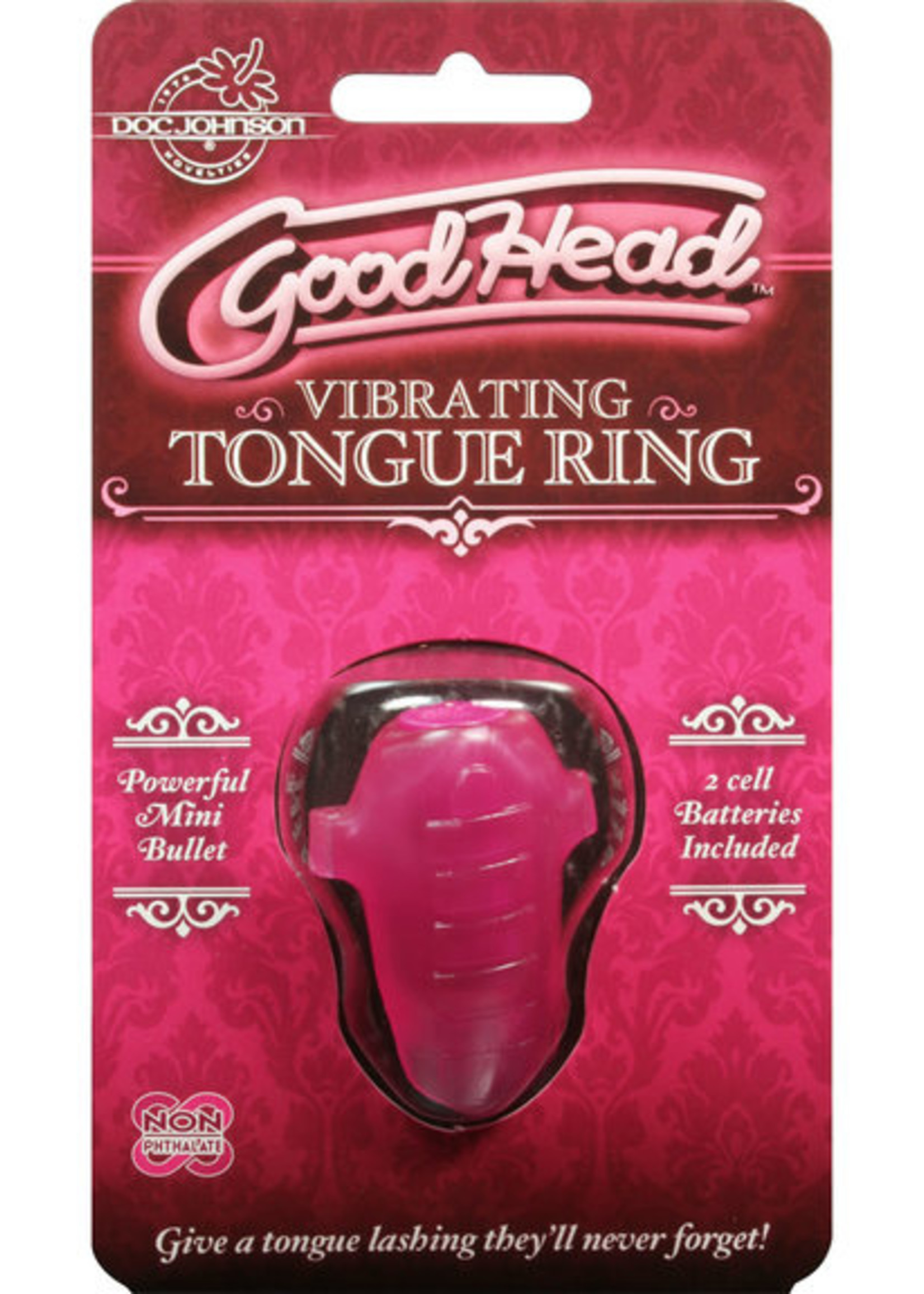 GoodHead Vibrating Tongue Ring in Pink