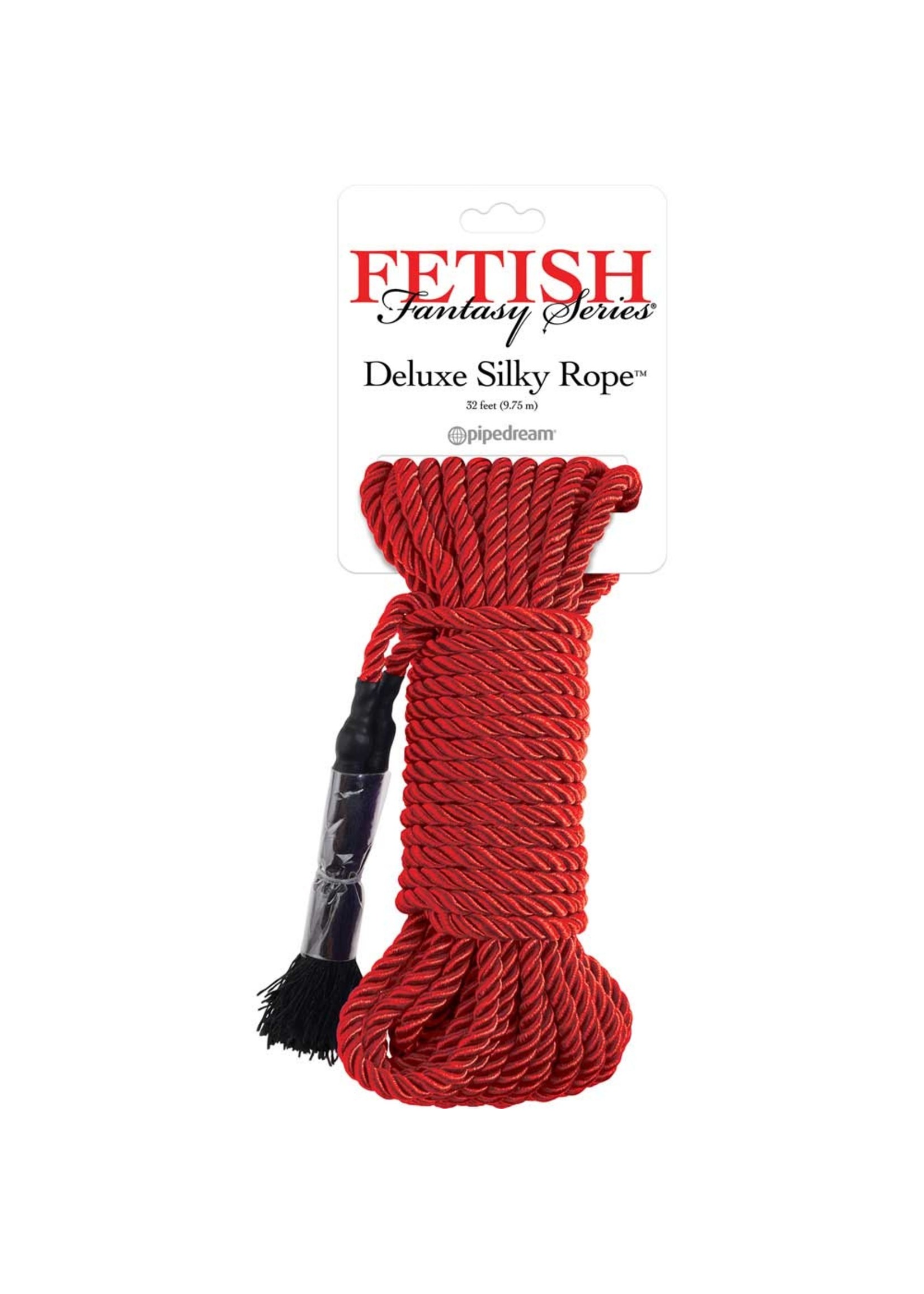 Fetish Fantasy Series Deluxe Silk Rope in Red - 32ft