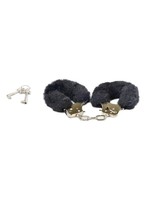 Play with Me Play Time Faux Fur Cuffs in Black