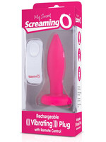 My Secret Rechargeable Vibrating Plug with Wireless Remote Control Waterproof in Pink