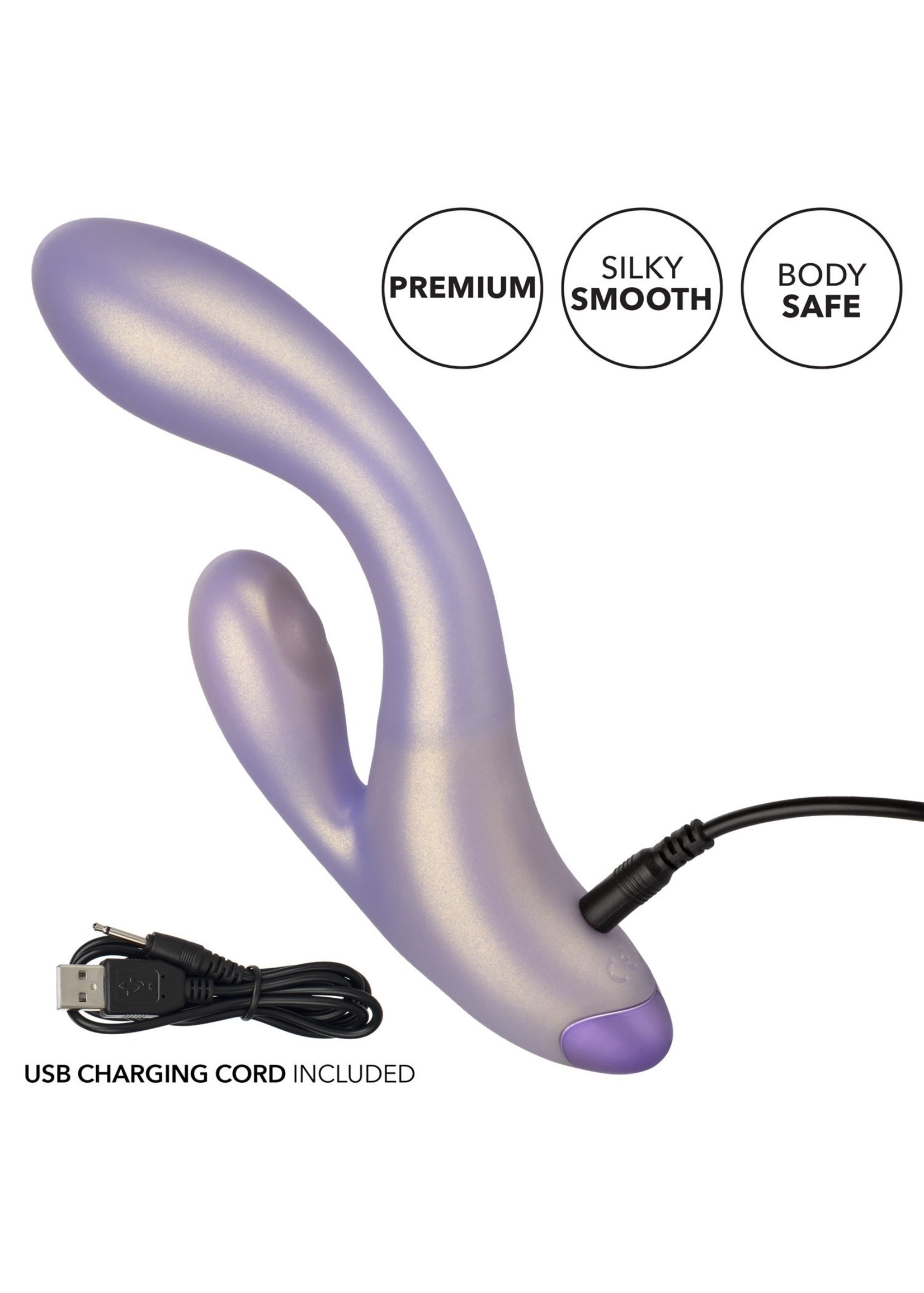 G-Love G-Thumper Silicone Rechargeable Dual Stimulating Massager in Purple