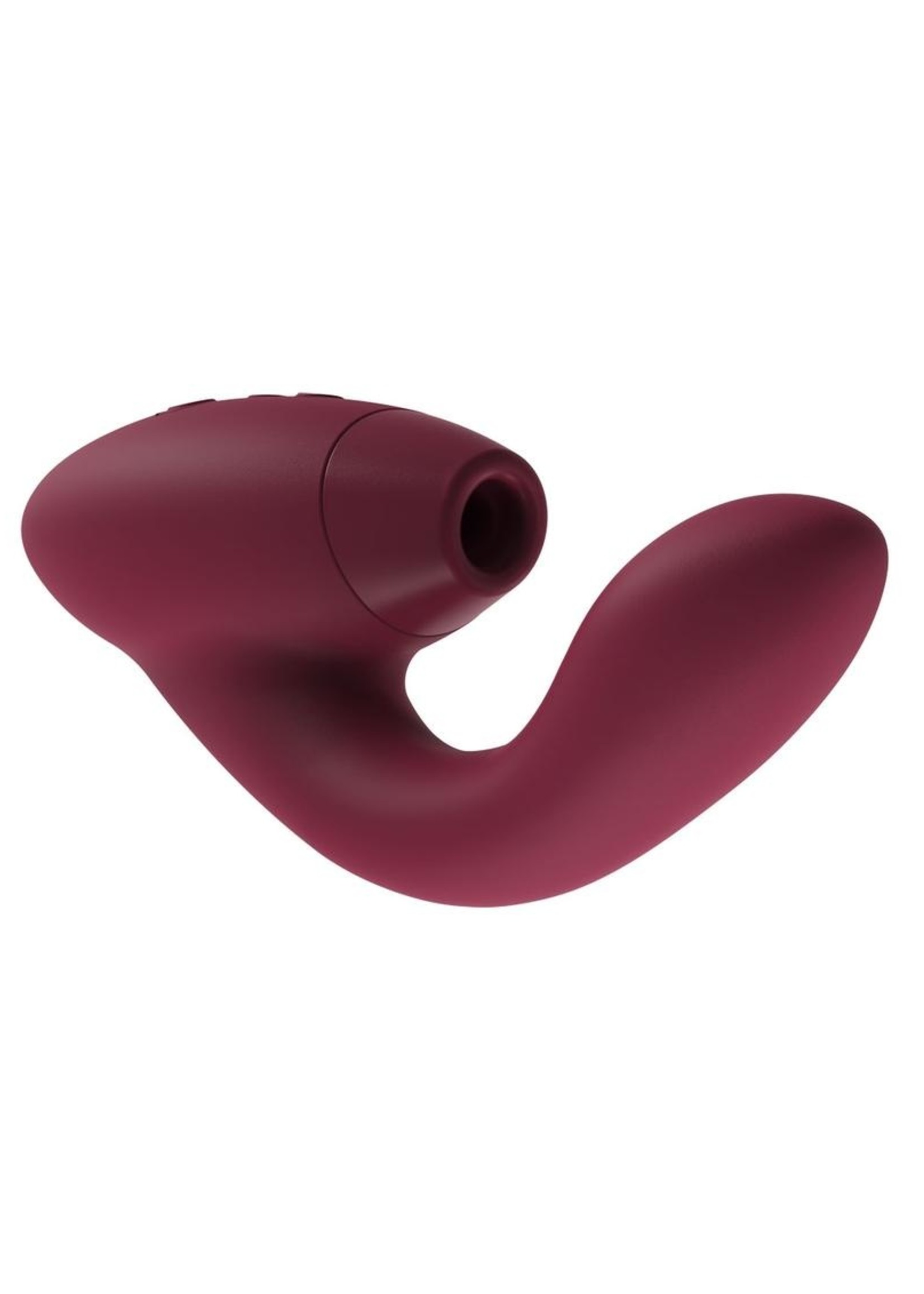 Womanizer Duo Silicone Rechargeable Clitoral and G-Spot Stimulator in Bordeaux