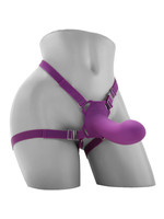 ME2 Rumble Vibrating Silicone Strap-On in Purple