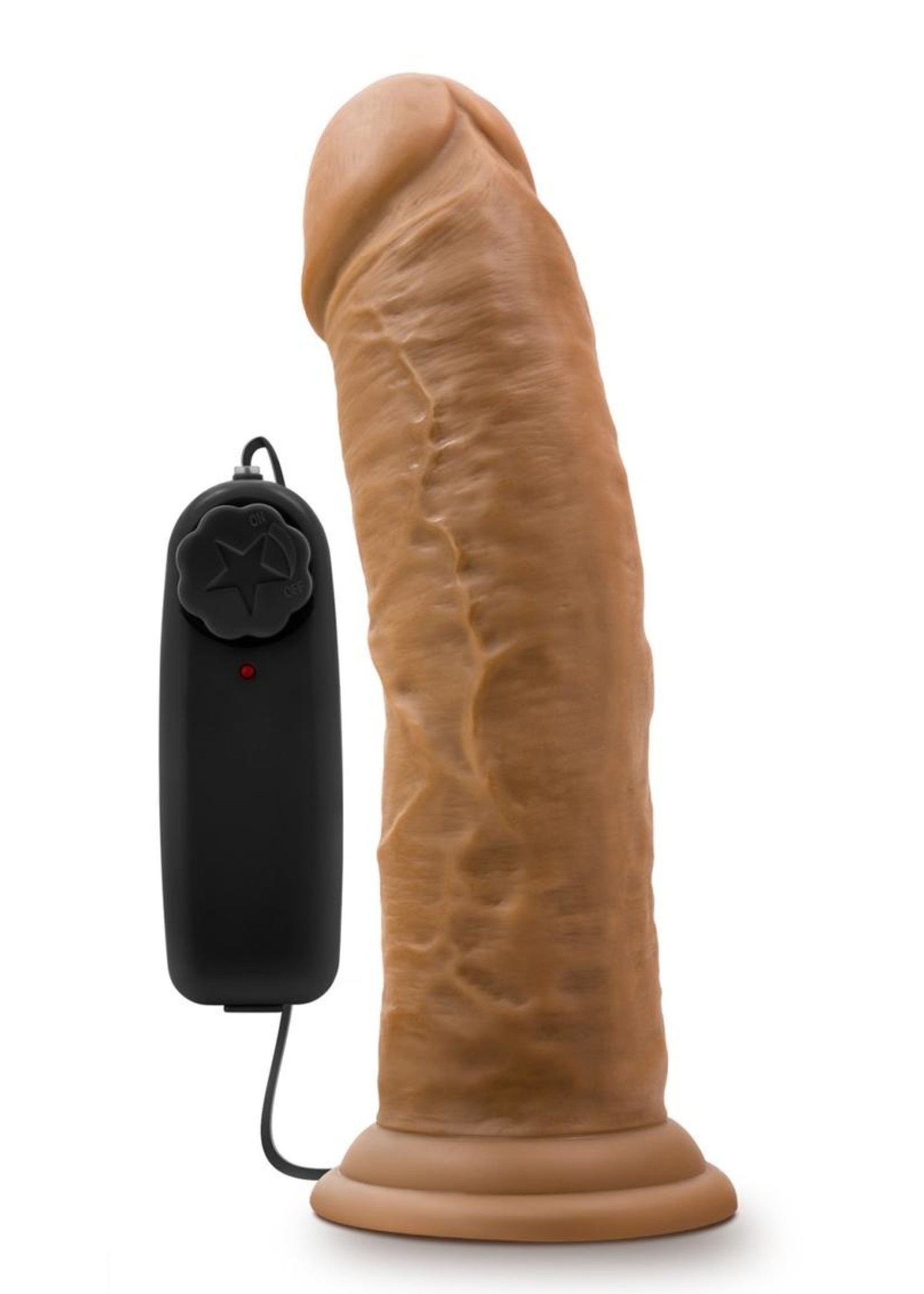 Dr. Skin Dr. Joe Vibrating Dildo with Remote Control 8in in Caramel