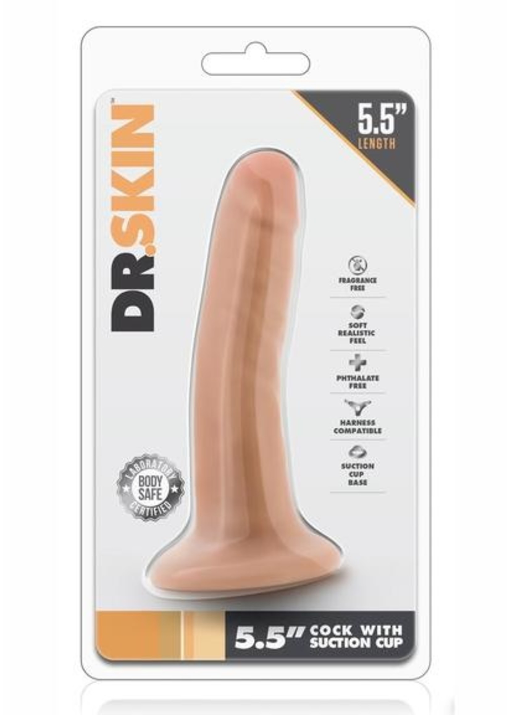 Dr. Skin Dildo with Suction Cup 5.5in in Vanilla