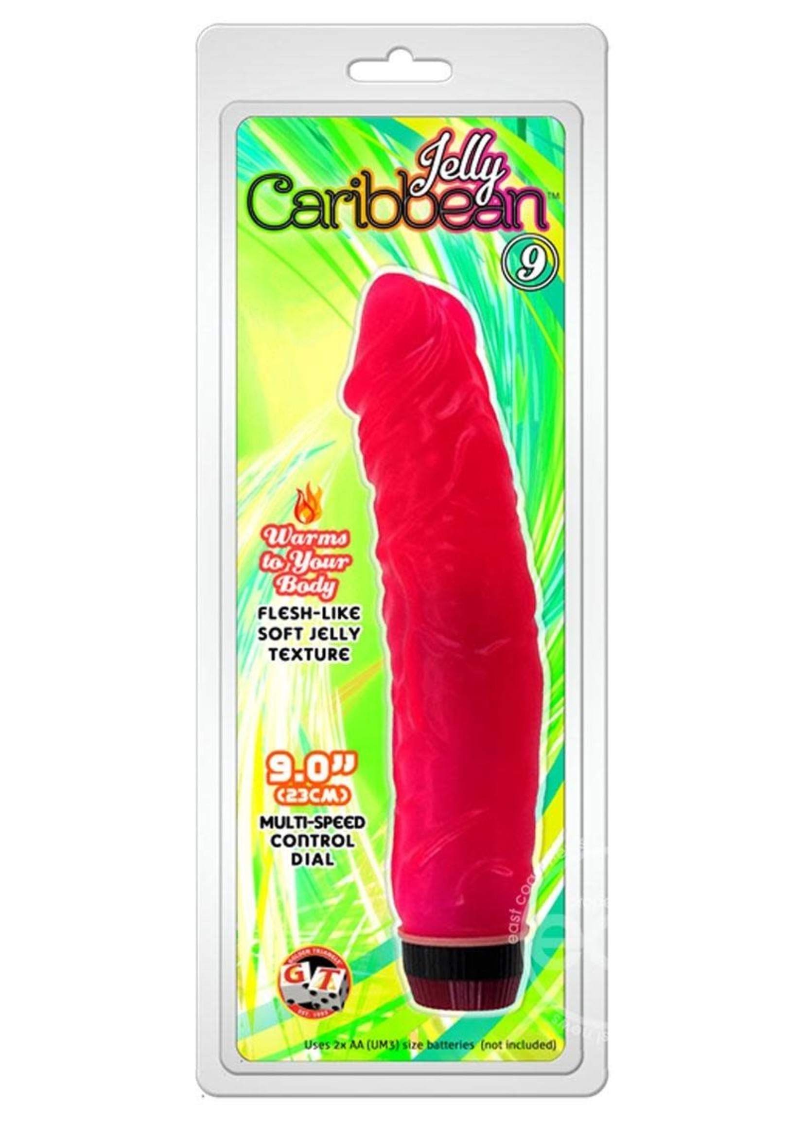 Jelly Caribbean Number 9 Vibrator in Pink